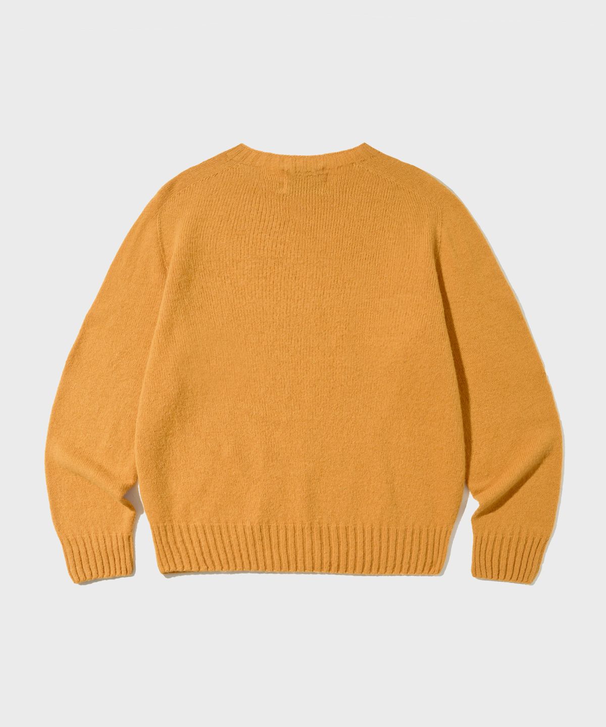 아웃스탠딩(OUTSTANDING) PURE WOOL WHOLEGARMENT KNIT_MUSTARD