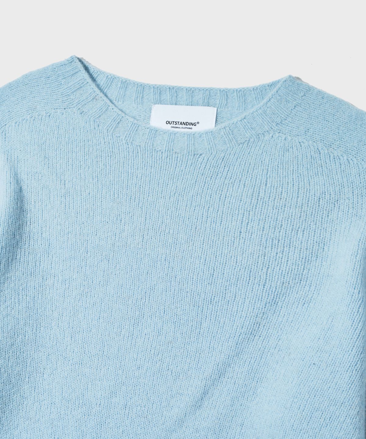 아웃스탠딩(OUTSTANDING) PURE WOOL WHOLEGARMENT KNIT_SKY BLUE