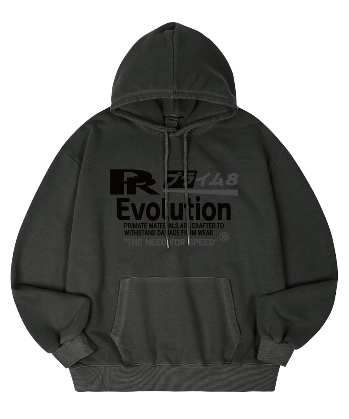 프라임에이트(PRIMATE) EVOLUTION 피그먼트 오버핏 후드티셔츠 4 COLORS