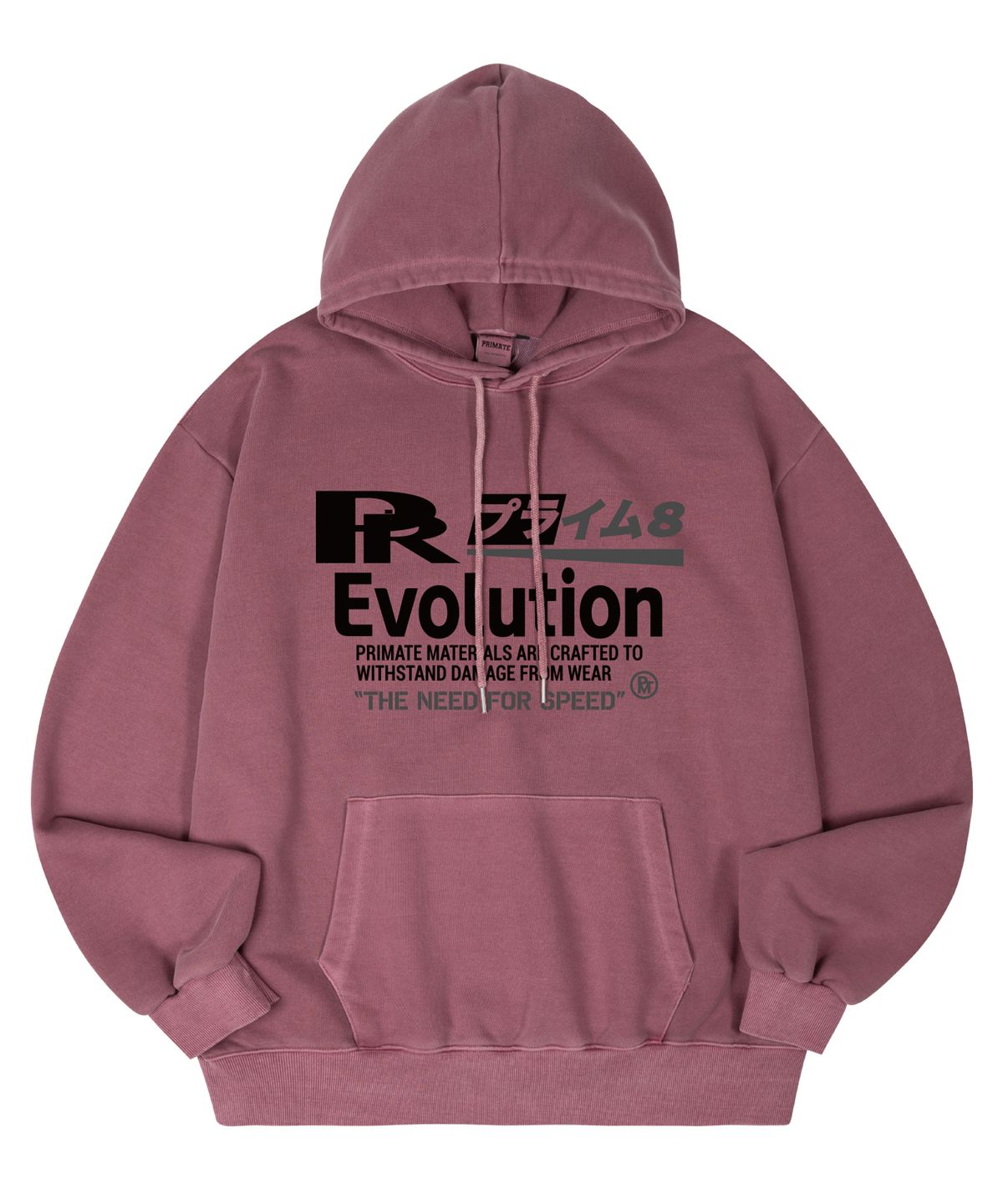 프라임에이트(PRIMATE) EVOLUTION 피그먼트 오버핏 후드티셔츠 4 COLORS