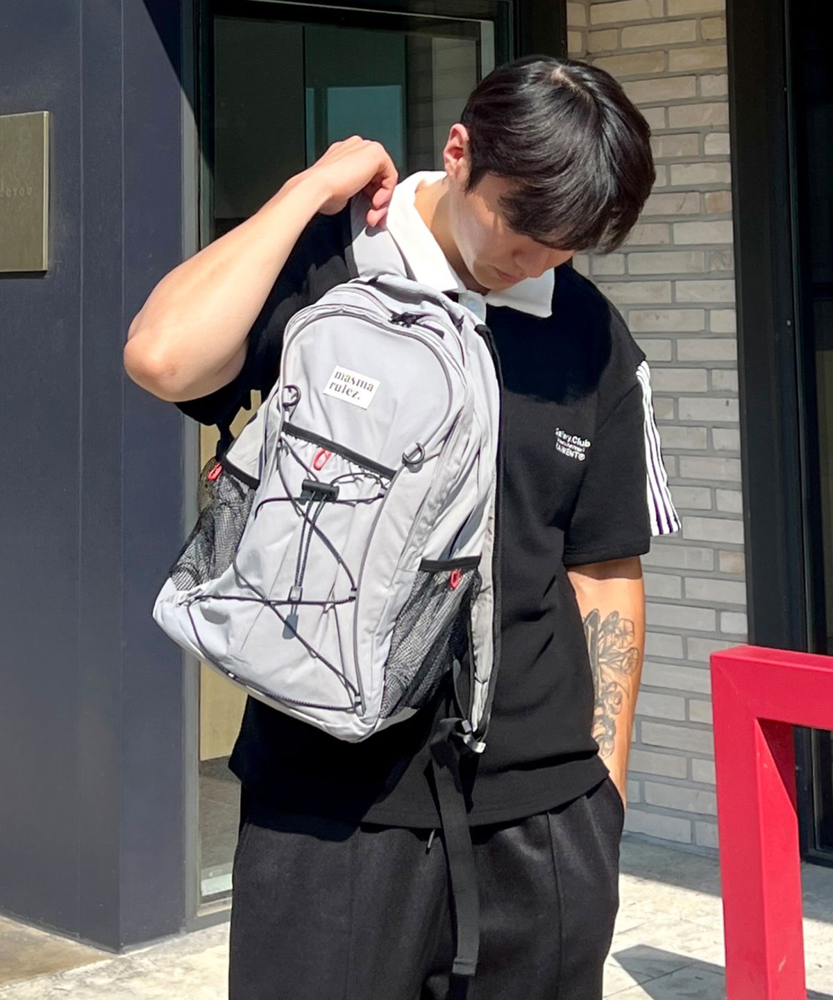 마스마룰즈(MASMARULEZ) Urban sprint layered backpack_Gray