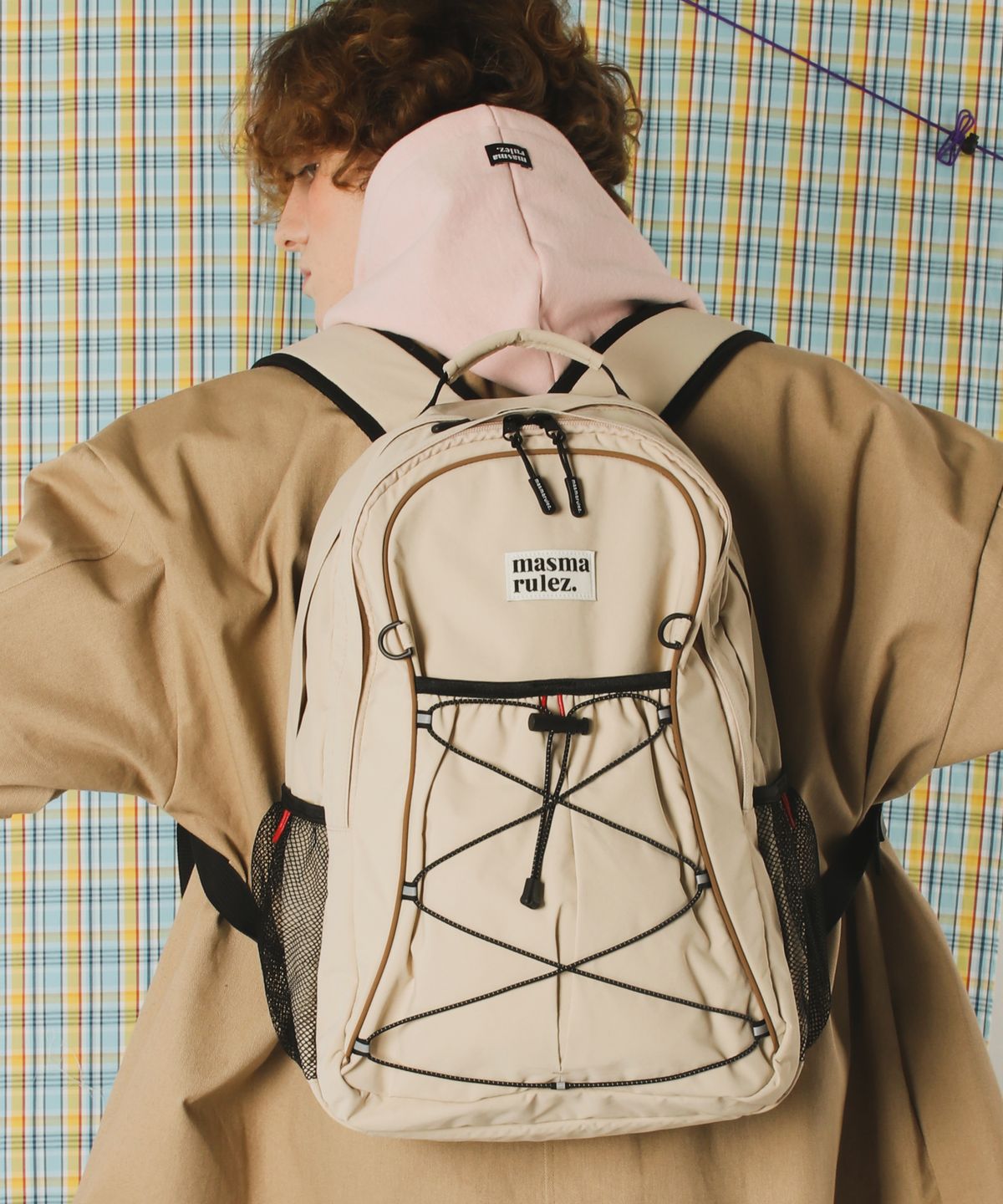 마스마룰즈(MASMARULEZ) Urban sprint layered backpack_Beige