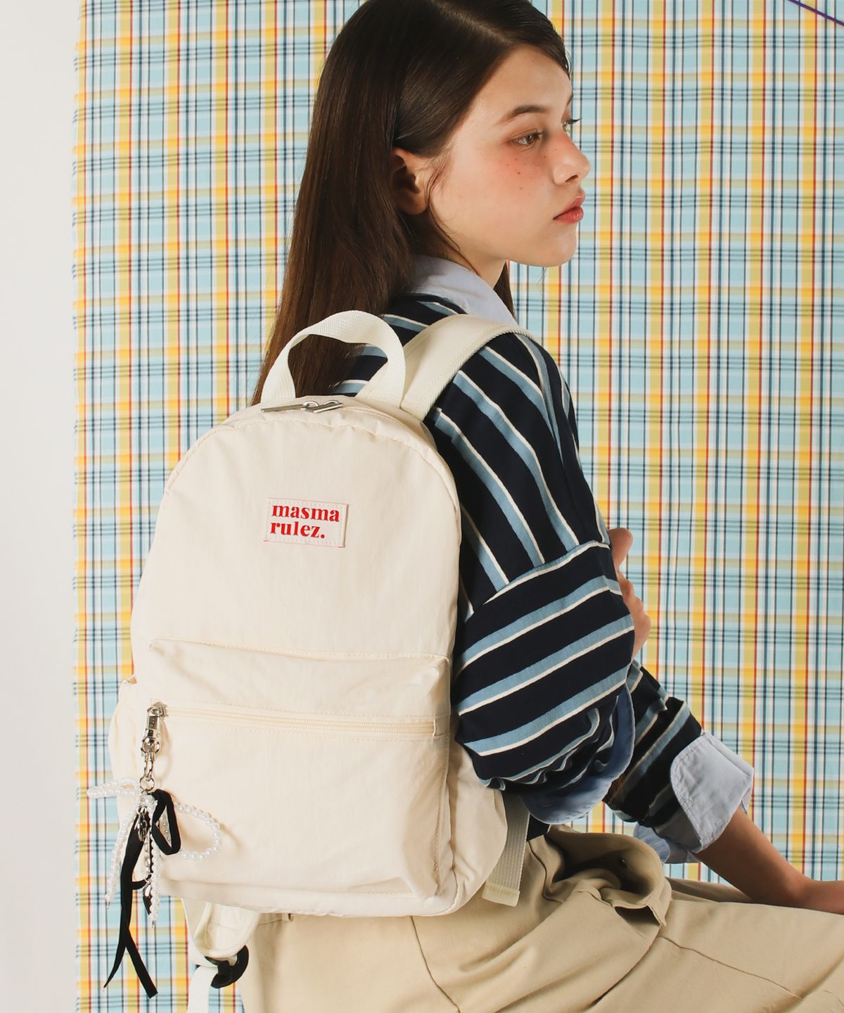마스마룰즈(MASMARULEZ) mini ver. Daily backpack_Butter cream