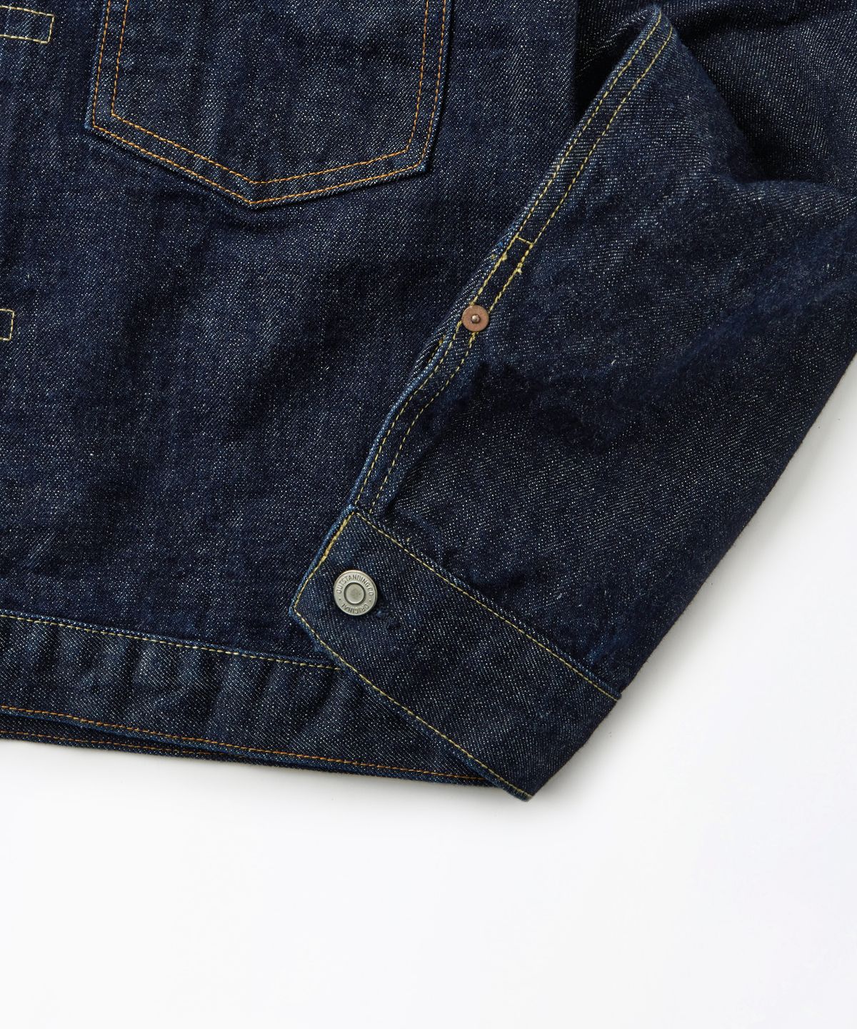 아웃스탠딩(OUTSTANDING) SELVEDGE DENIM 1ST JACKET_INDIGO