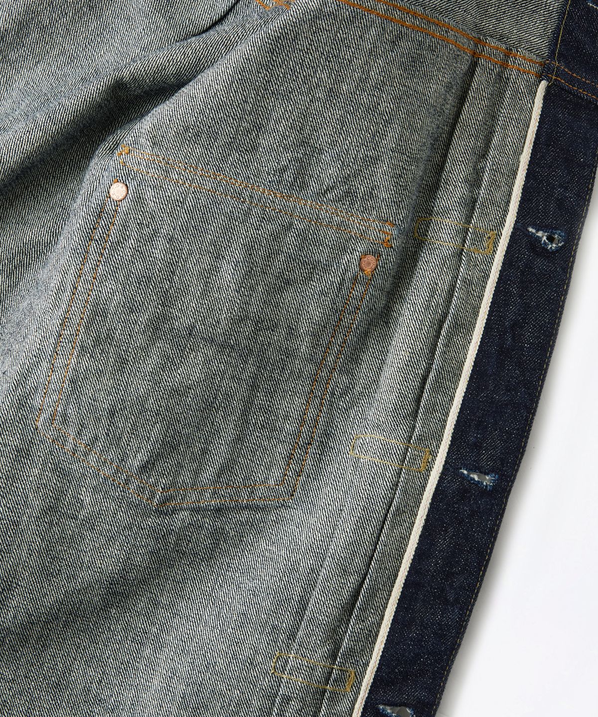 아웃스탠딩(OUTSTANDING) SELVEDGE DENIM 1ST JACKET_INDIGO