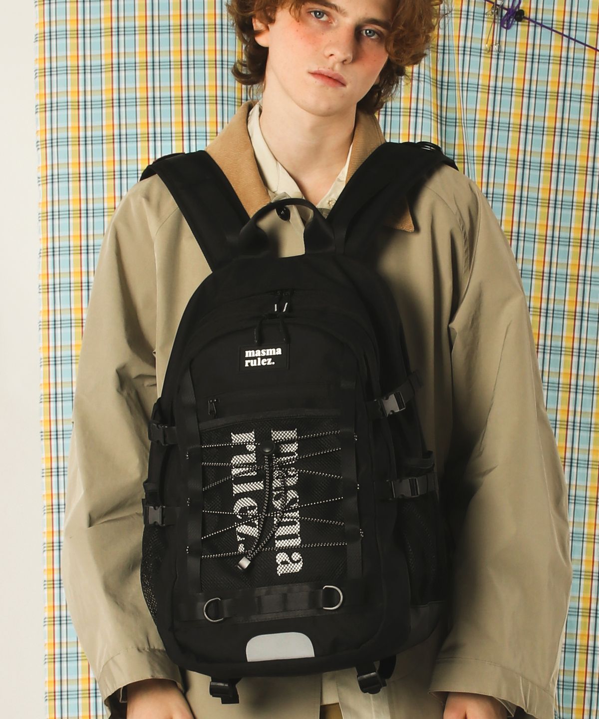 마스마룰즈(MASMARULEZ) Sporty mesh backpack_Black