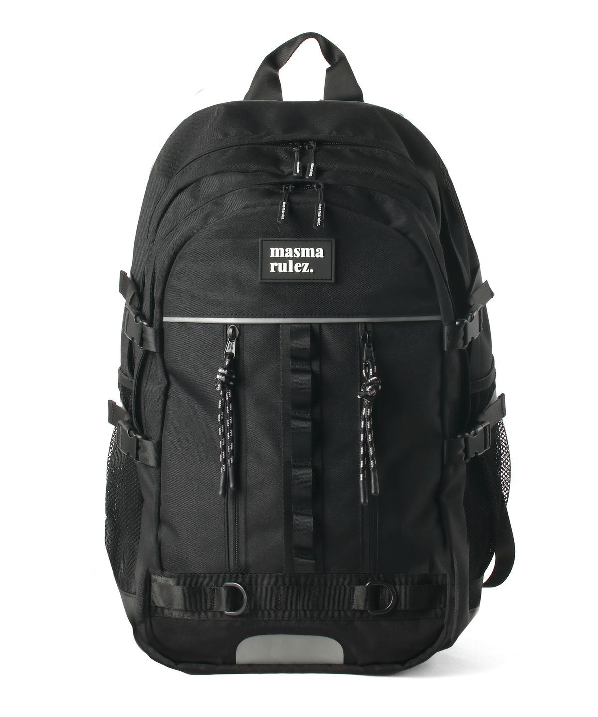마스마룰즈(MASMARULEZ) Twin zipper mesh backpack_Black