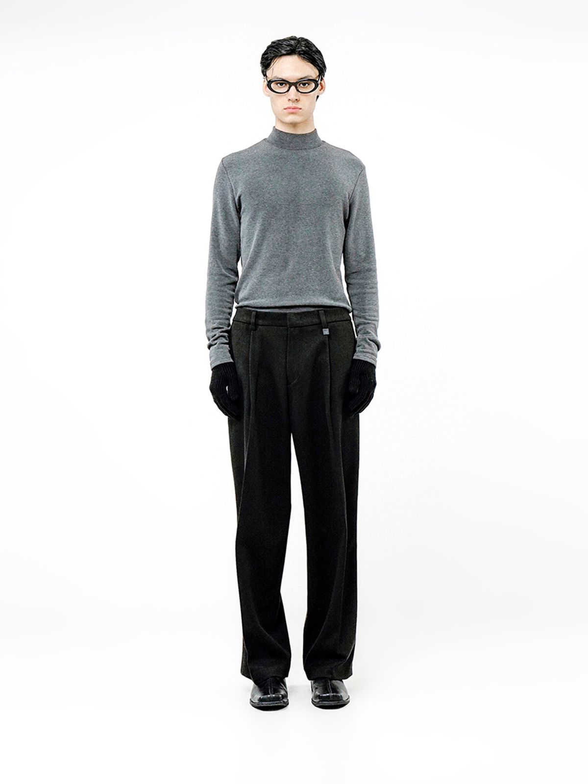 챈세스노이(CHANCE'S NOI) Raised One Tuck Wool slacks - Black /M244PT01BK