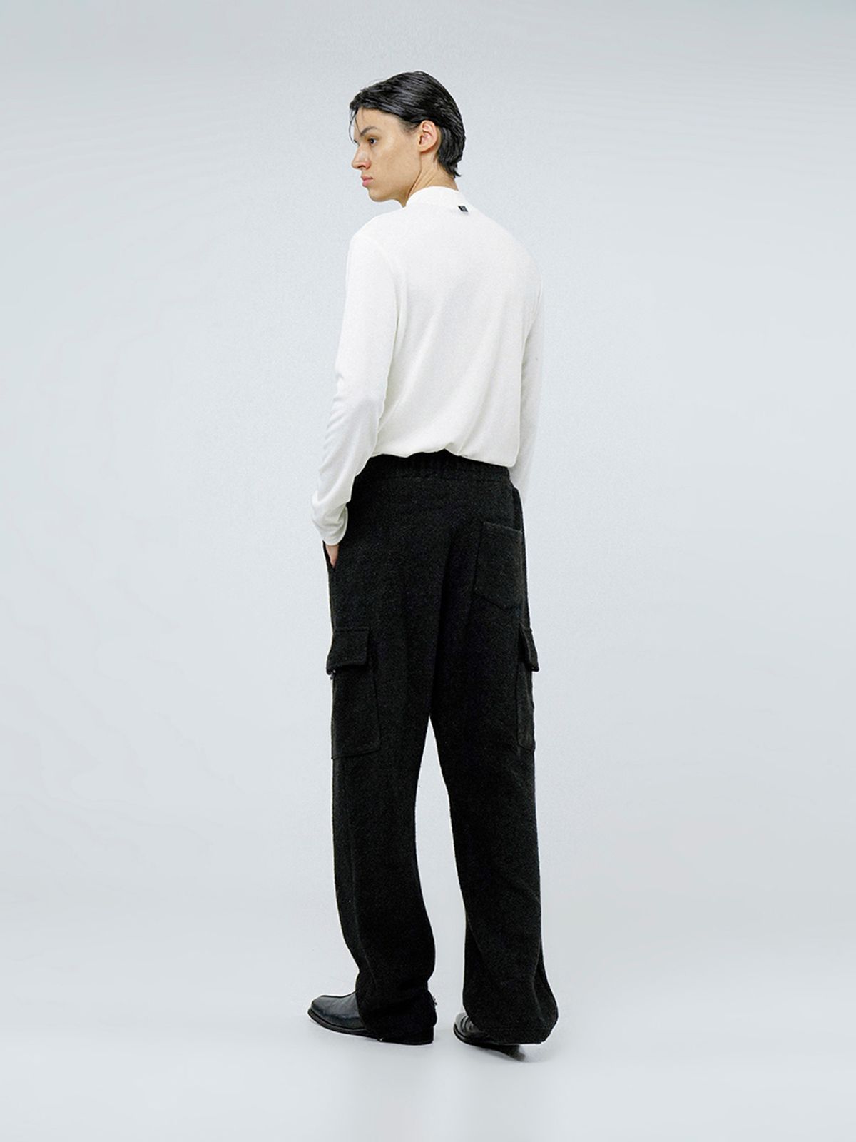 챈세스노이(CHANCE'S NOI) Boucle Cargo String Pants - Black /W244PT05BK-M
