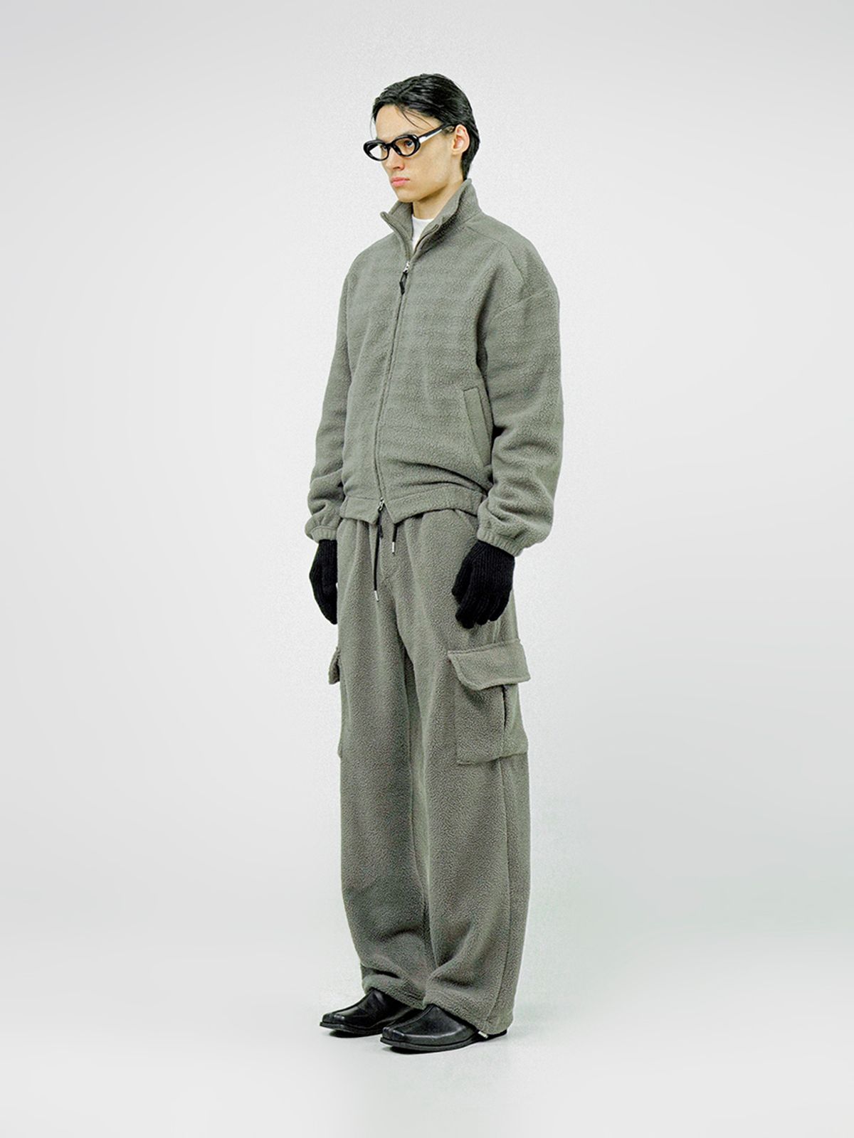 챈세스노이(CHANCE'S NOI) Fleece String Cargo Pants - Khaki /M244PT05KA