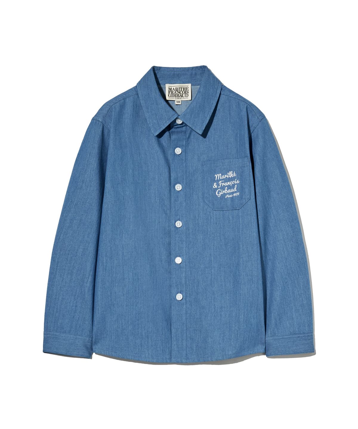 마리떼 키즈(MARITHÉ KIDS) KIDS EMBROIDERY DENIM SHIRT blue