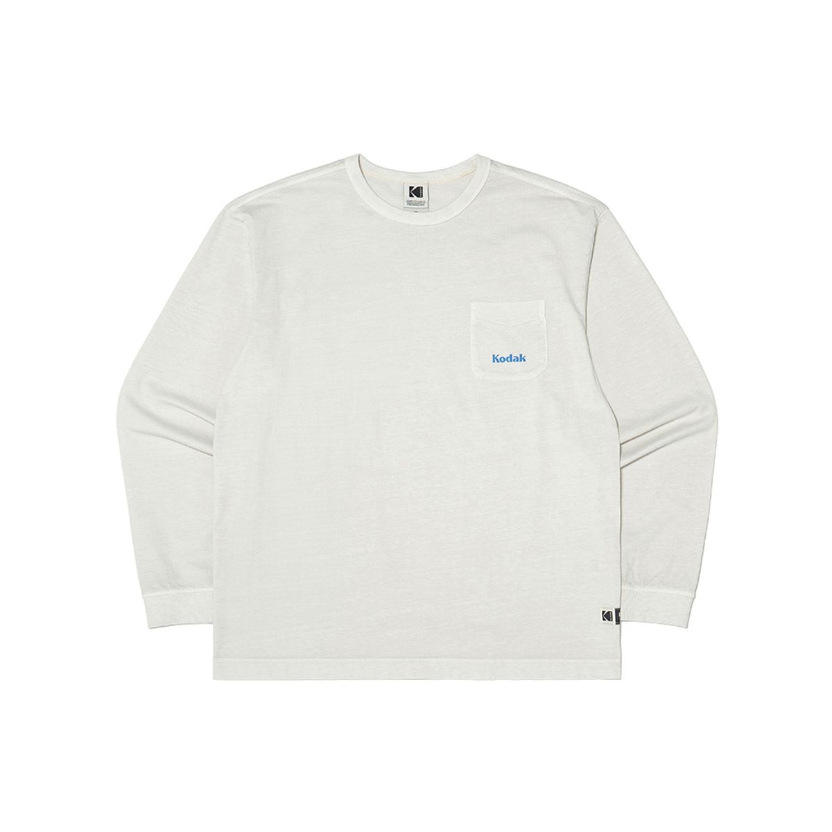 코닥(KODAK) 씨너리 그래픽 피그먼트다잉 긴팔티셔츠 LIGHT GREY