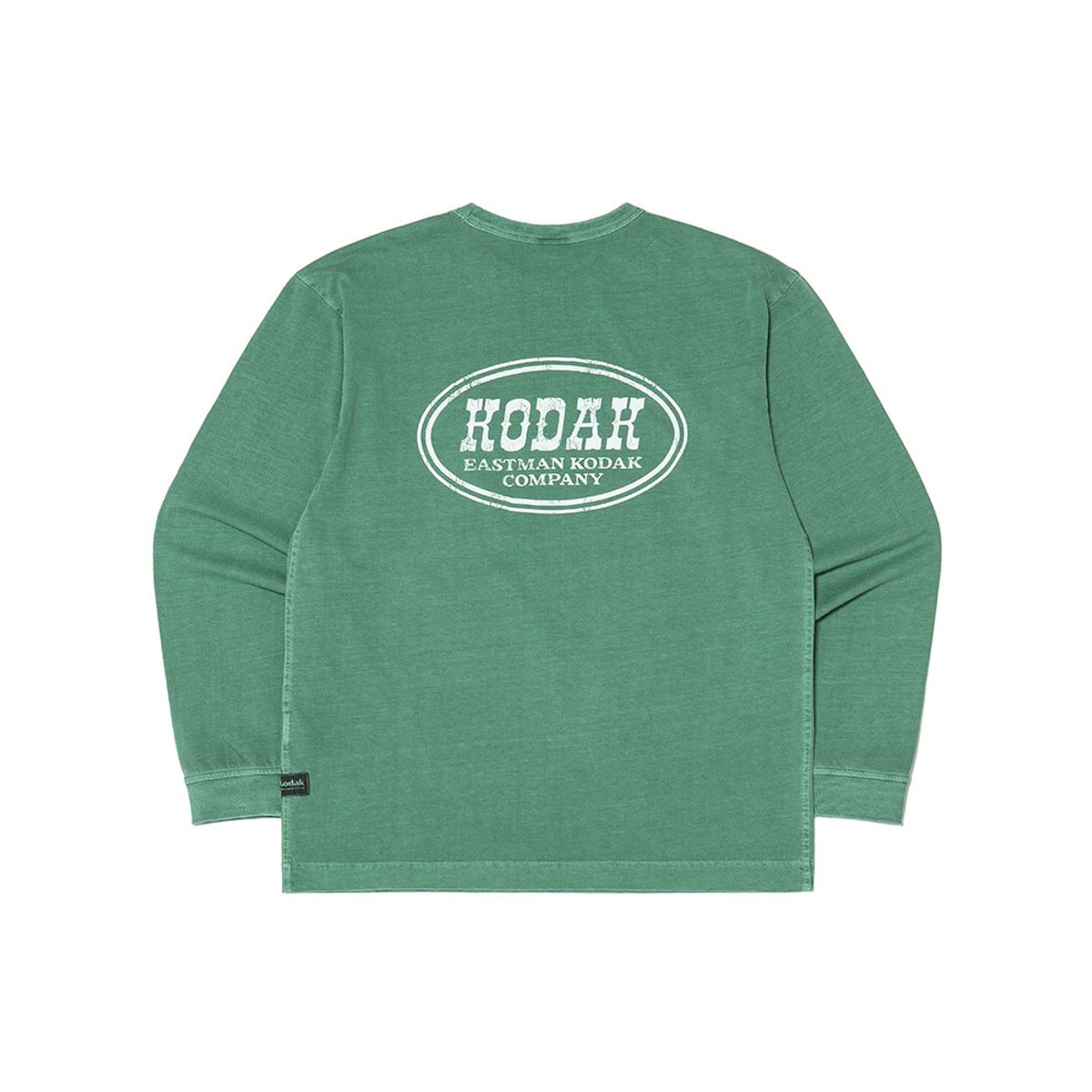 코닥(KODAK) 씨너리 그래픽 피그먼트다잉 긴팔티셔츠 GREEN