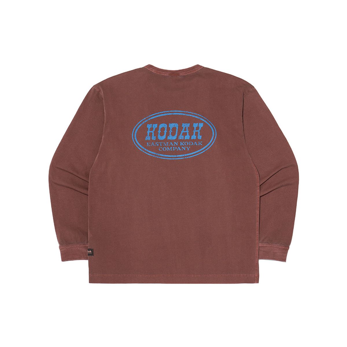 코닥(KODAK) 씨너리 그래픽 피그먼트다잉 긴팔티셔츠 BROWN