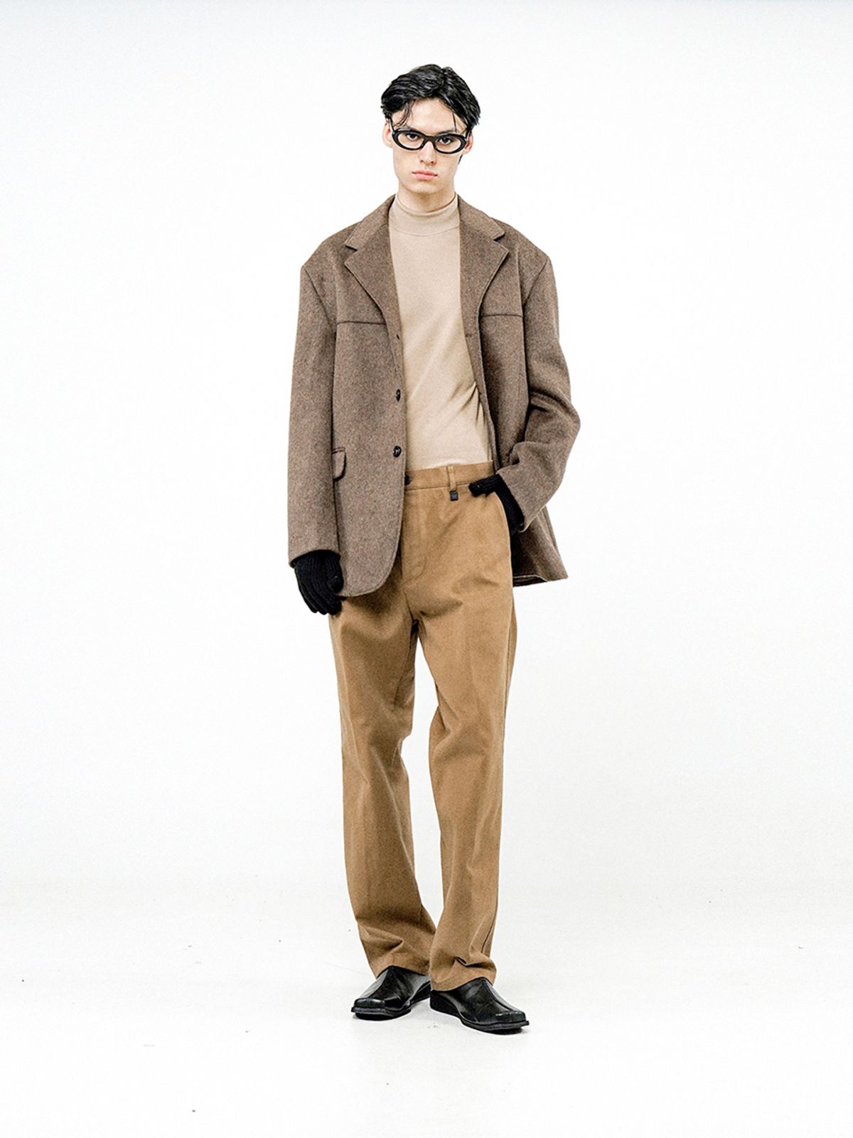 챈세스노이(CHANCE'S NOI) Daddy Wool Blazer Jacket - Brown /M24OT02BR