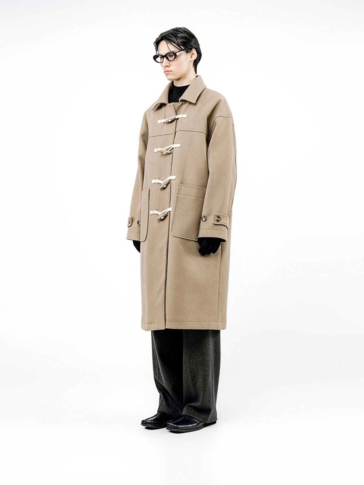챈세스노이(CHANCE'S NOI) Oversized Snap Duffel Coat - Beige /W244OT01BE-M