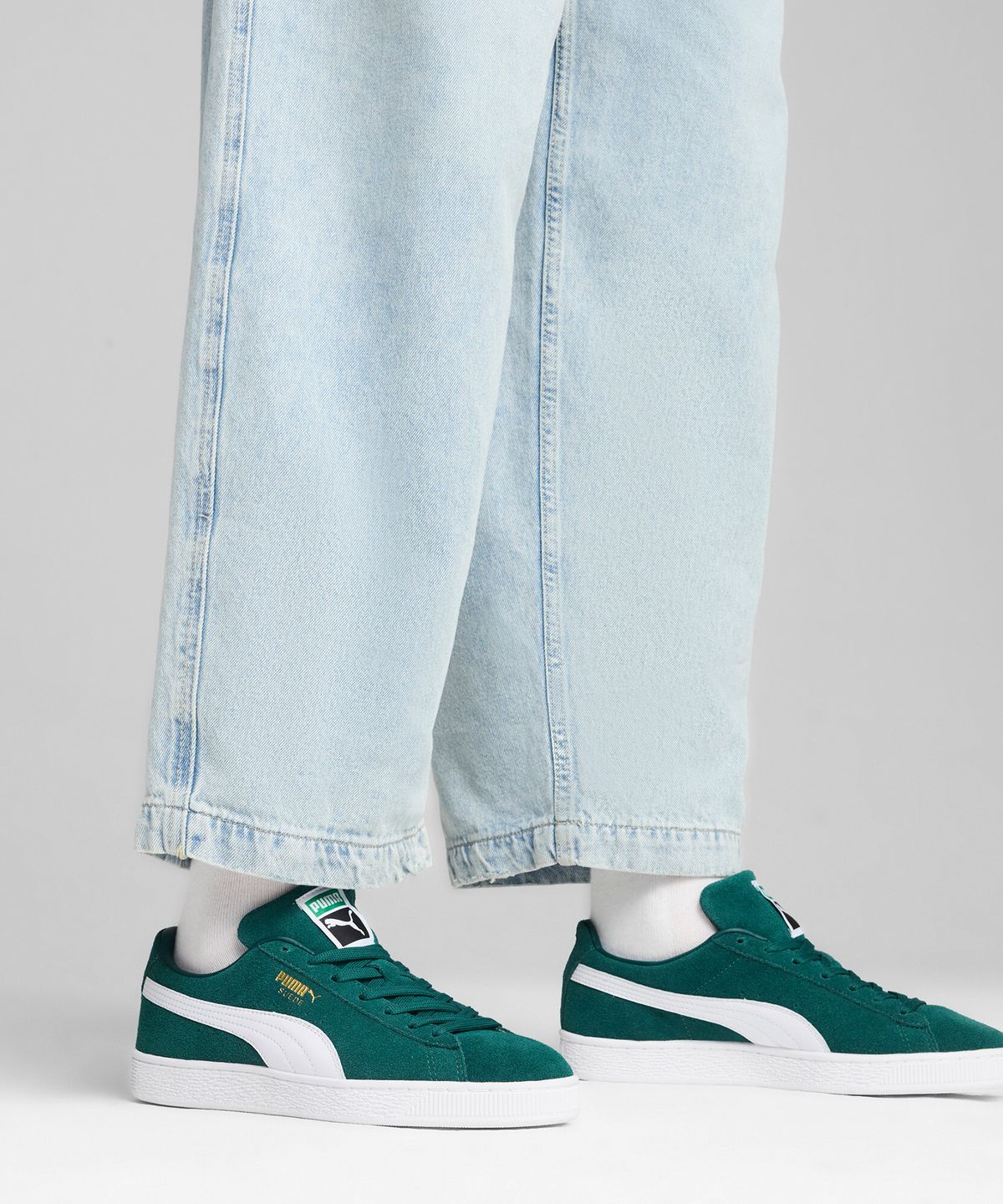 푸마(PUMA) 스웨이드 클래식 - 그린:화이트 / 399781-15