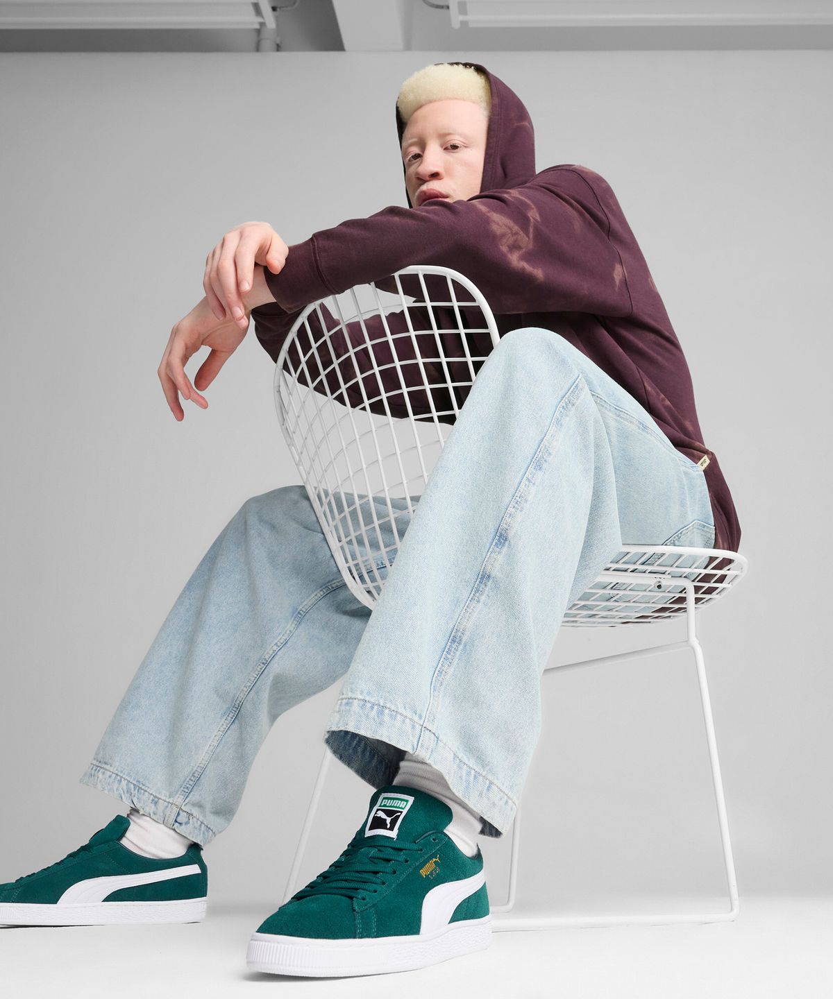 푸마(PUMA) 스웨이드 클래식 - 그린:화이트 / 399781-15