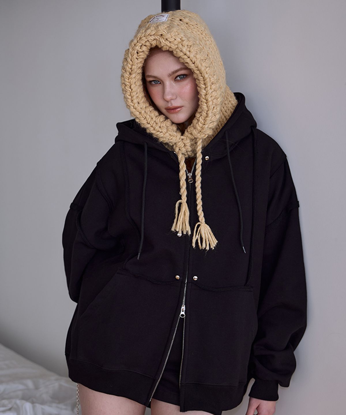 로제프란츠(ROSEFRANTZ) Handmade Wool Balaclava [Butter]
