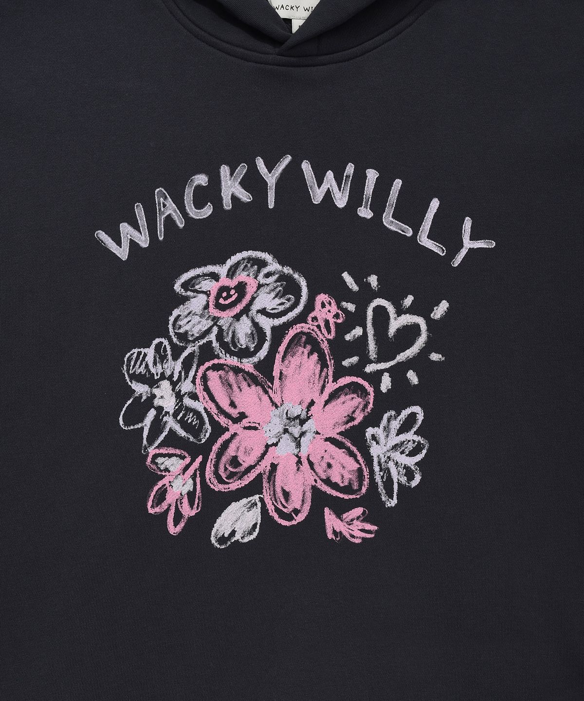 와키윌리(WACKY WILLY) 우먼스 크레용 릴리 후드 차콜