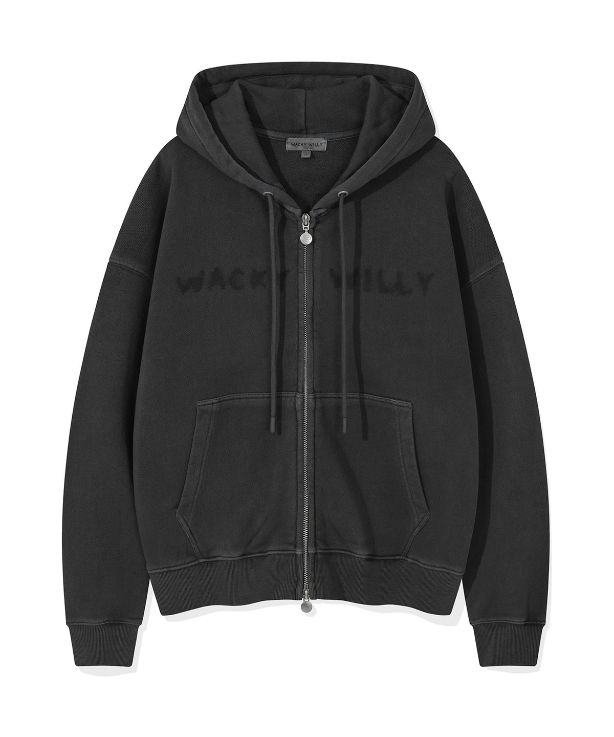 와키윌리(WACKY WILLY) 우먼스 피그먼트 워싱 후드집업 그레이