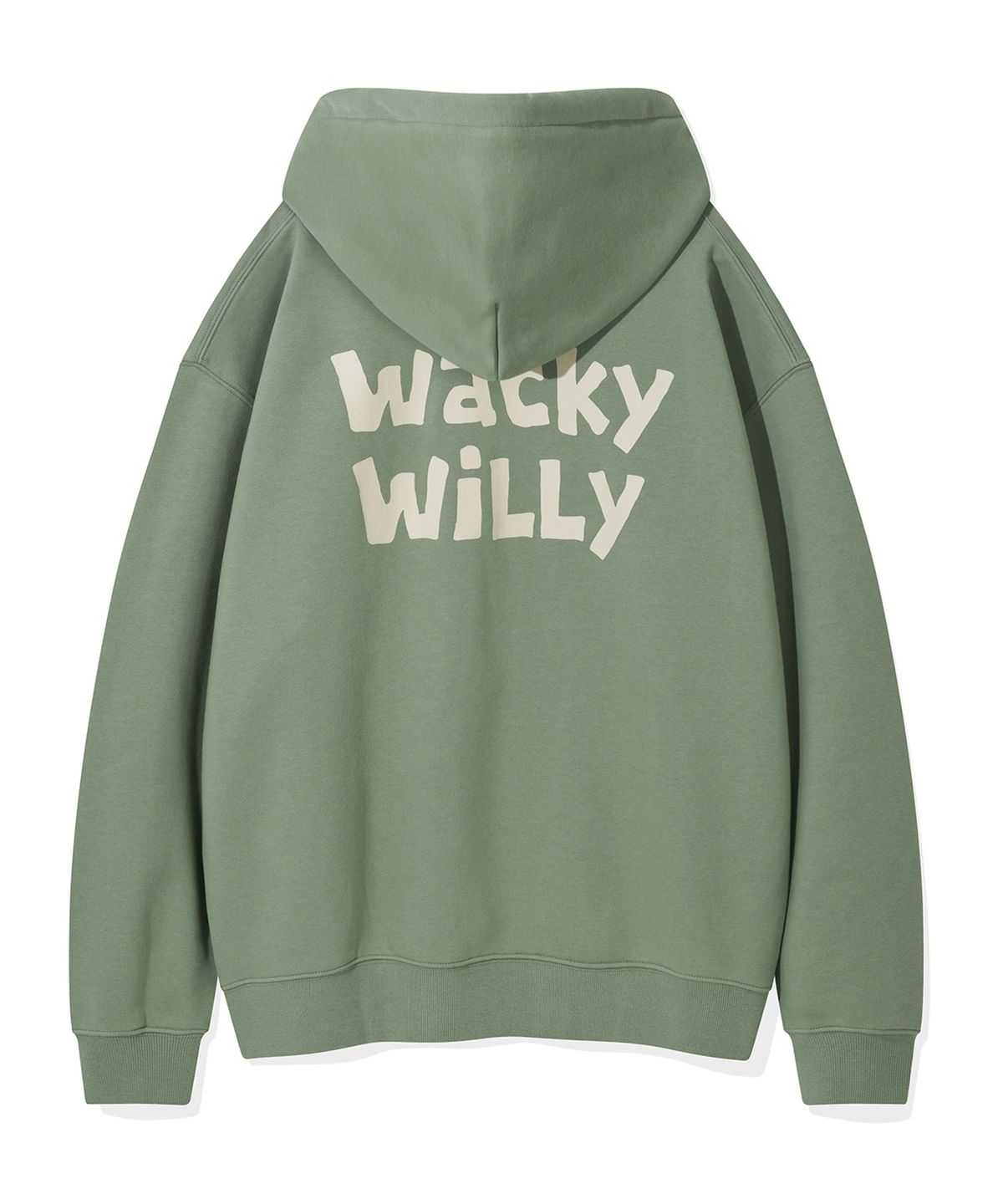 와키윌리(WACKY WILLY) 와키윌리 싸인 로고 후드 그린