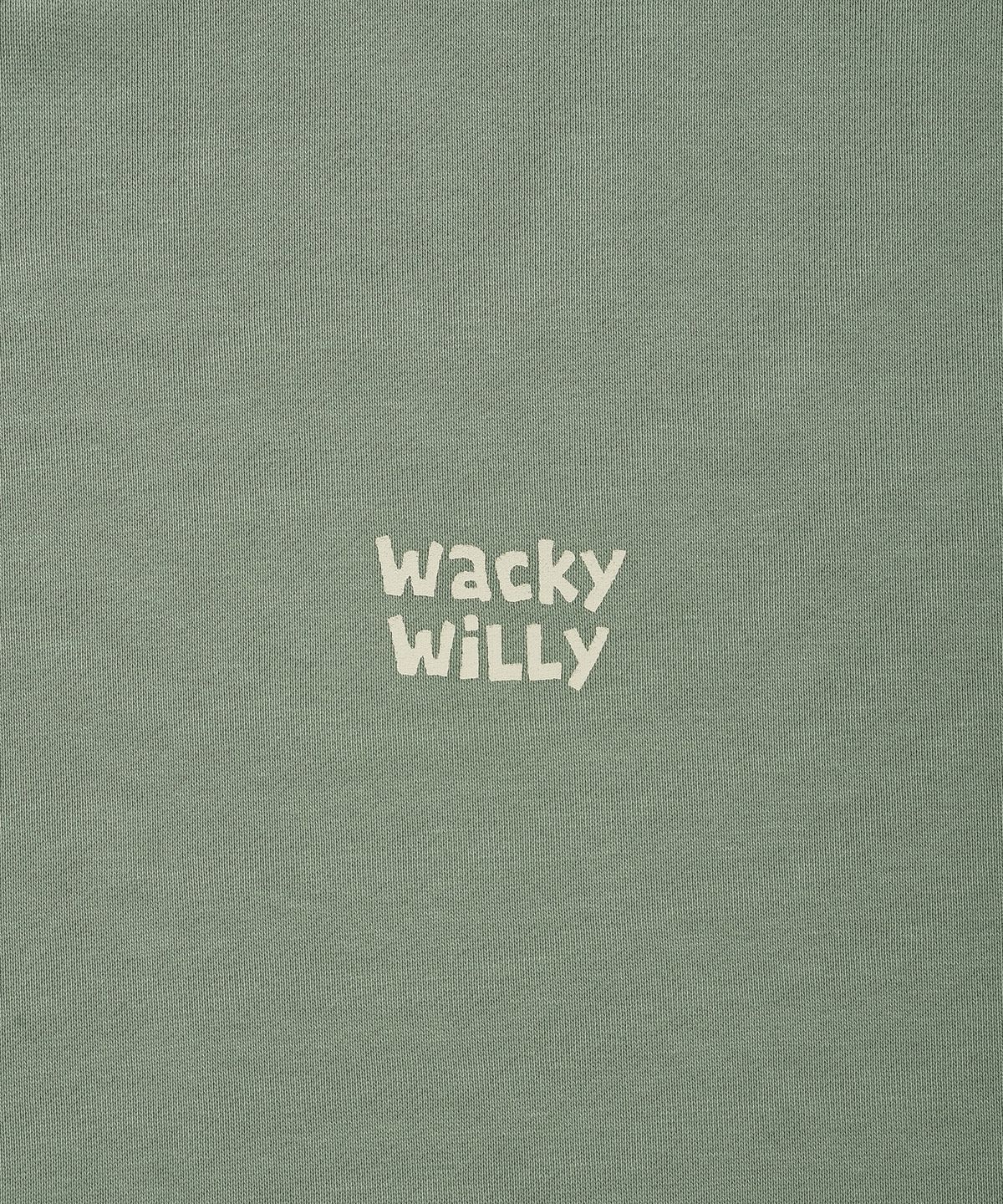 와키윌리(WACKY WILLY) 와키윌리 싸인 로고 후드 그린