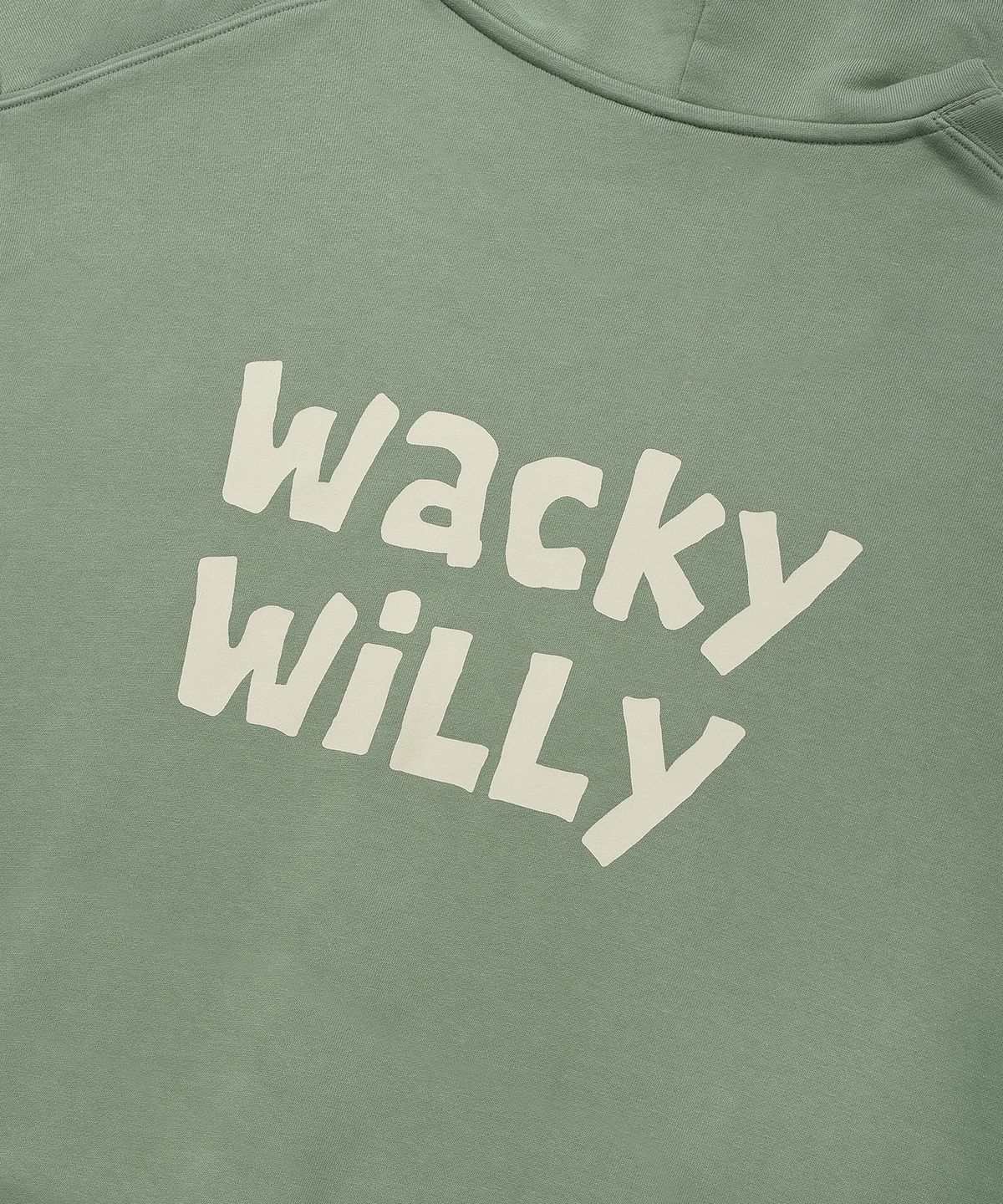 와키윌리(WACKY WILLY) 와키윌리 싸인 로고 후드 그린