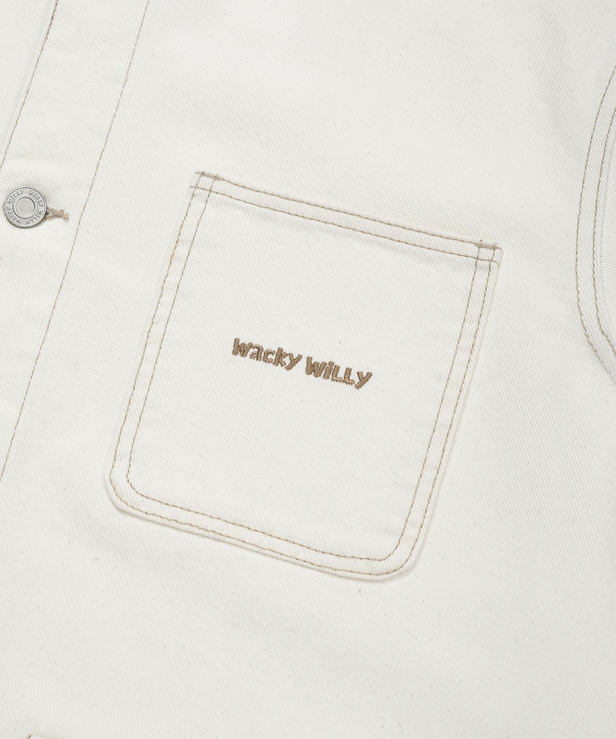 와키윌리(WACKY WILLY) 데님초어 자켓 에크루