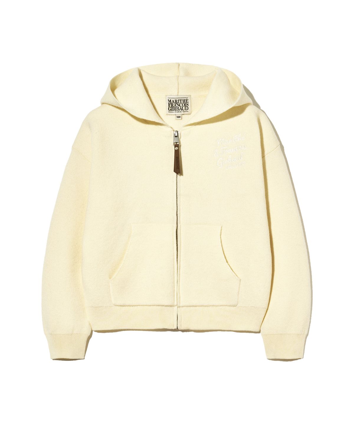 마리떼 키즈(MARITHÉ KIDS) KIDS HOODIE KNIT ZIP-UP ivory