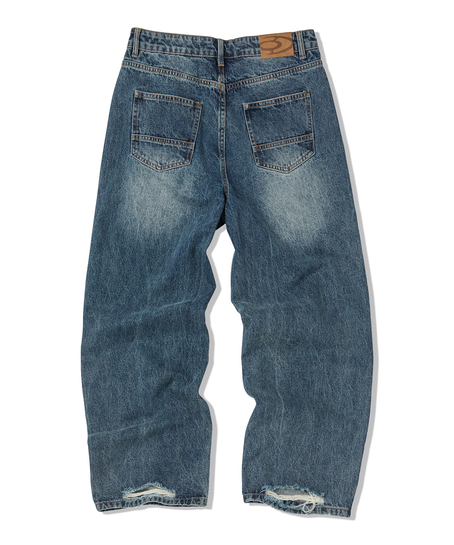 【 TRAVEL 】PAINTED DENIM PANTS (2色) unisex MUSINSA | TRAVEL Painted Denim Pants Indigo Blue