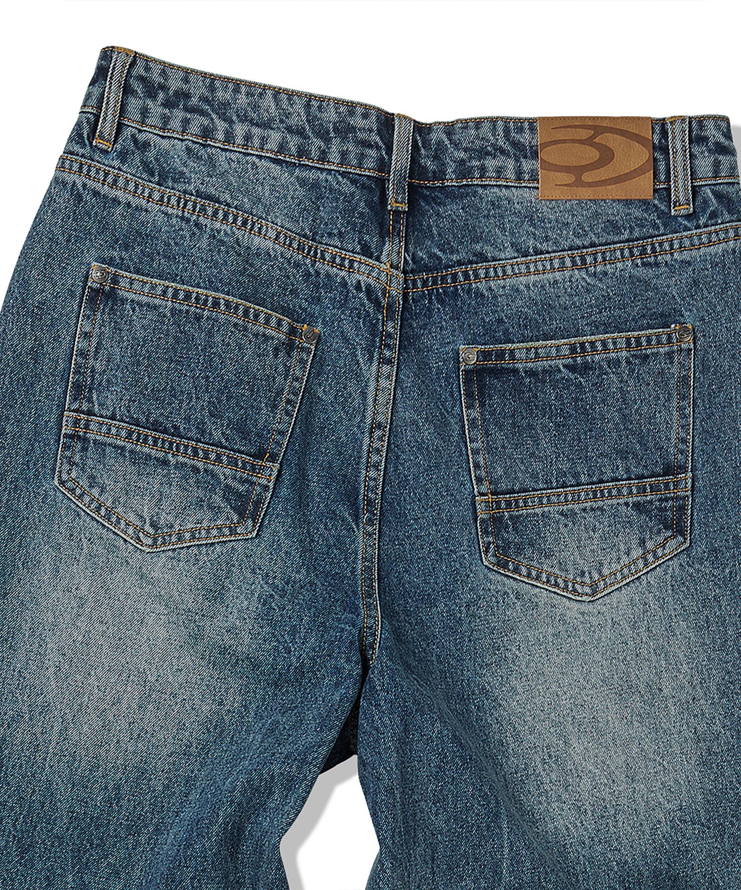 MUSINSA | TRAVEL Painted Denim Pants Indigo Blue
