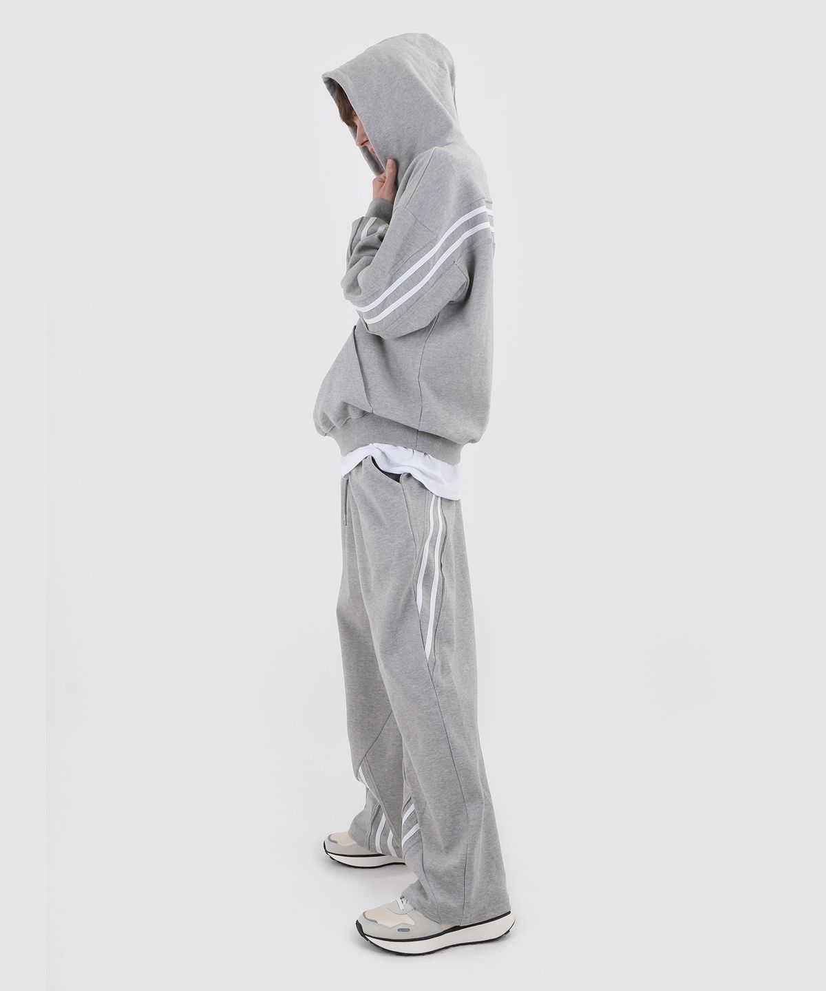 유앤엘씨(UNLC) cut-off track wide pants[2color]
