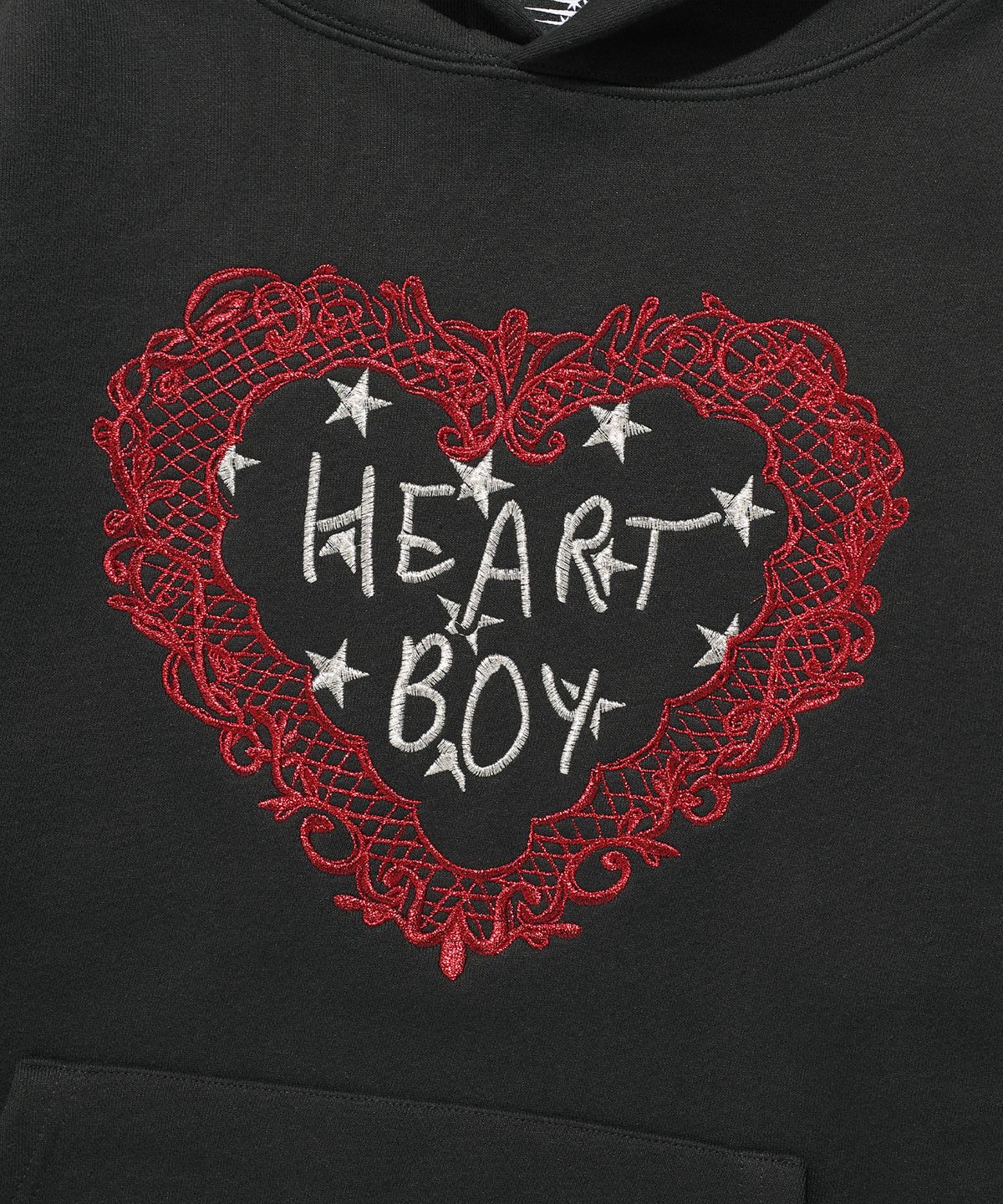 나이스고스트클럽(NICEGHOSTCLUB) HEART BOY HOODIE_BLACK(NG2FSUM404A)