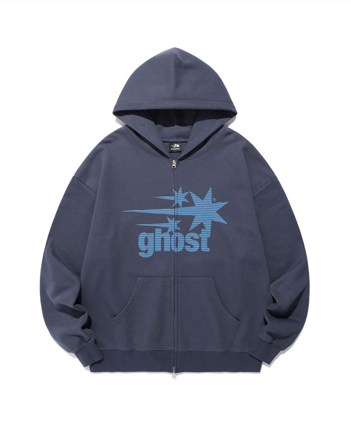 나이스고스트클럽(NICEGHOSTCLUB) GHOST 3STAR HOODIE ZIP UP_NAVY(NG2FSUM483A)
