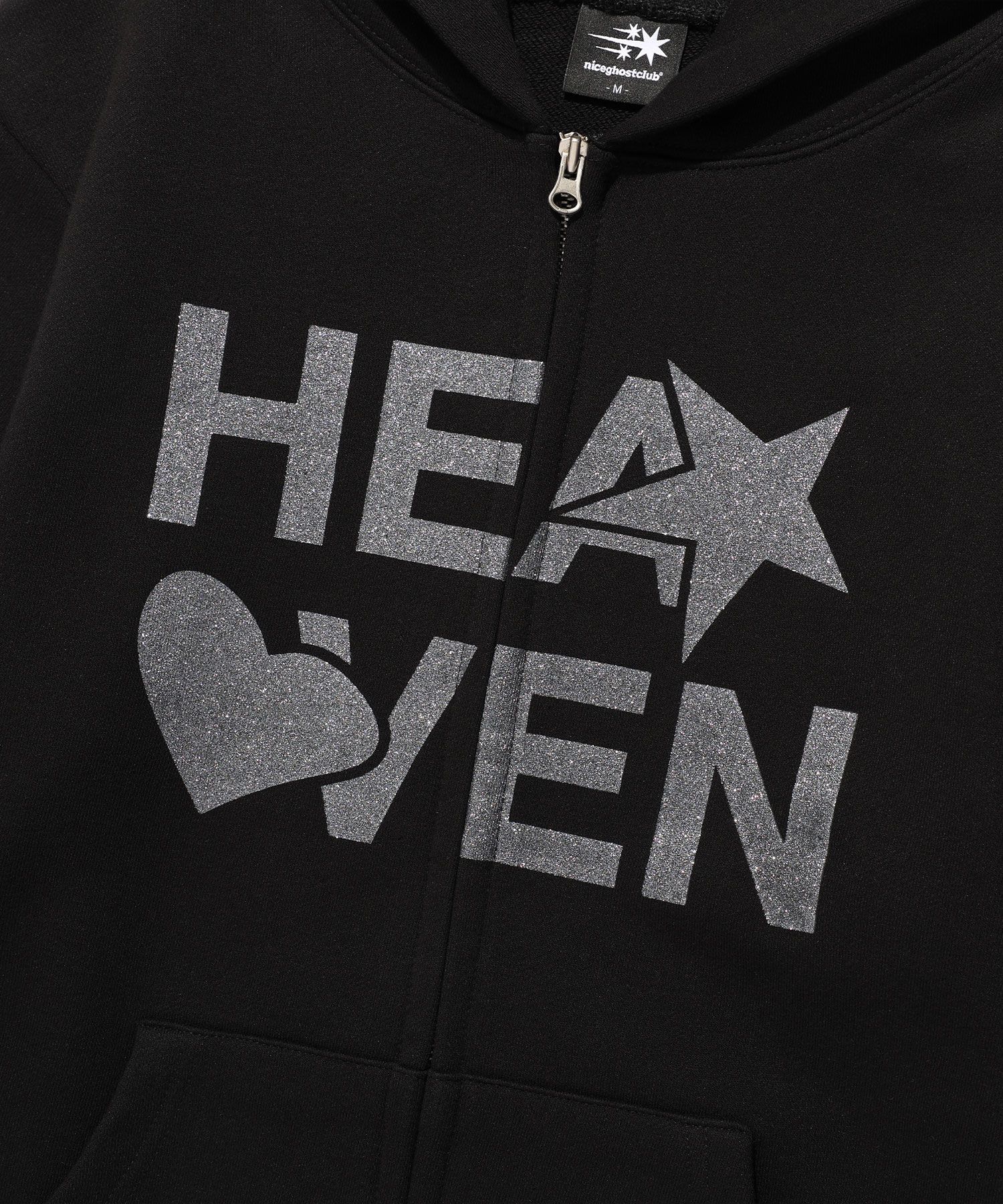 MUSINSA | NICE GHOST CLUB HEAVEN HOODIE ZIP UP_BLACK