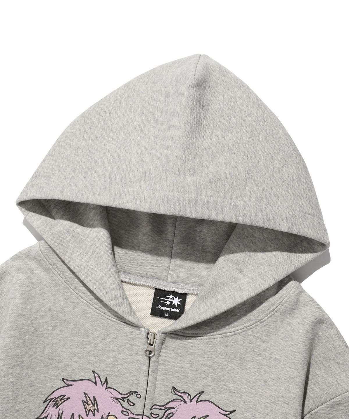나이스고스트클럽(NICEGHOSTCLUB) NGC BOY HOODIE ZIP UP_GREY(NG2FSUM482A)