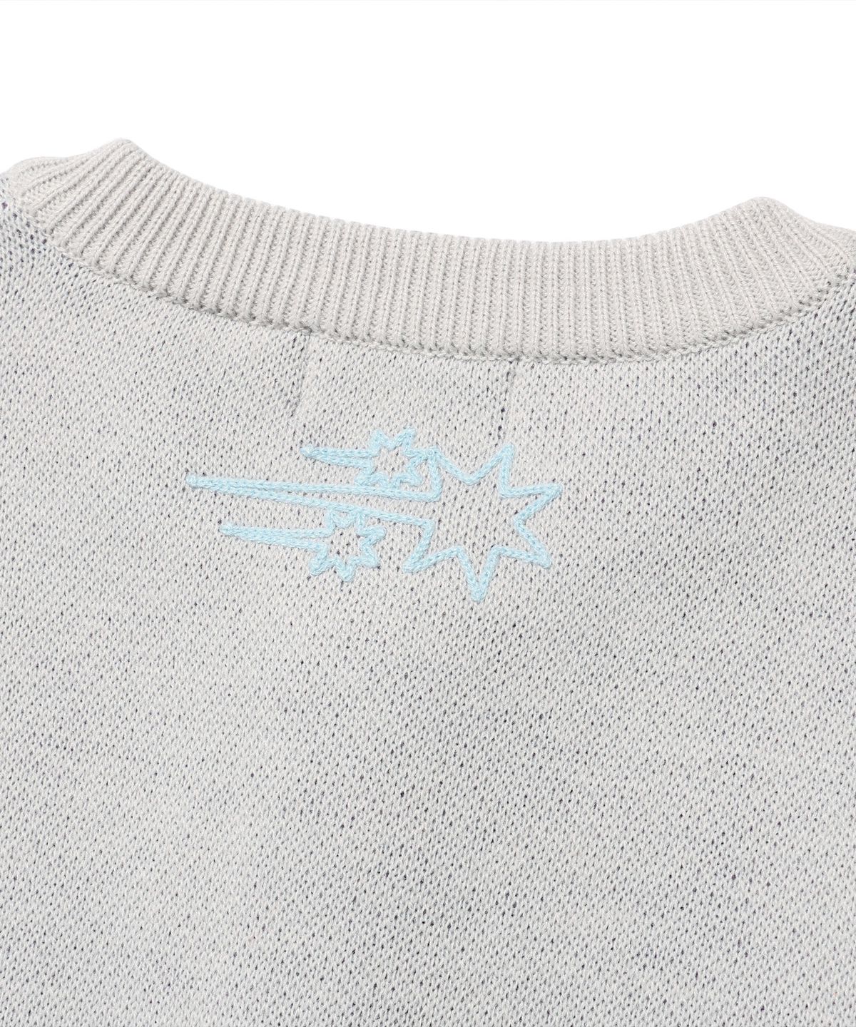 나이스고스트클럽(NICEGHOSTCLUB) ANGELS KNIT CARDIGAN_GREY(NG2FSUK681A)