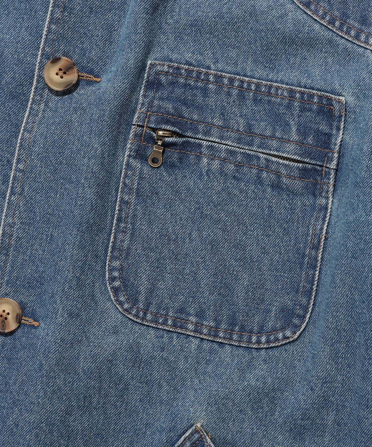 나이스고스트클럽(NICEGHOSTCLUB) DENIM WORK CAR COAT_BLUE(NG2FSUC800A)
