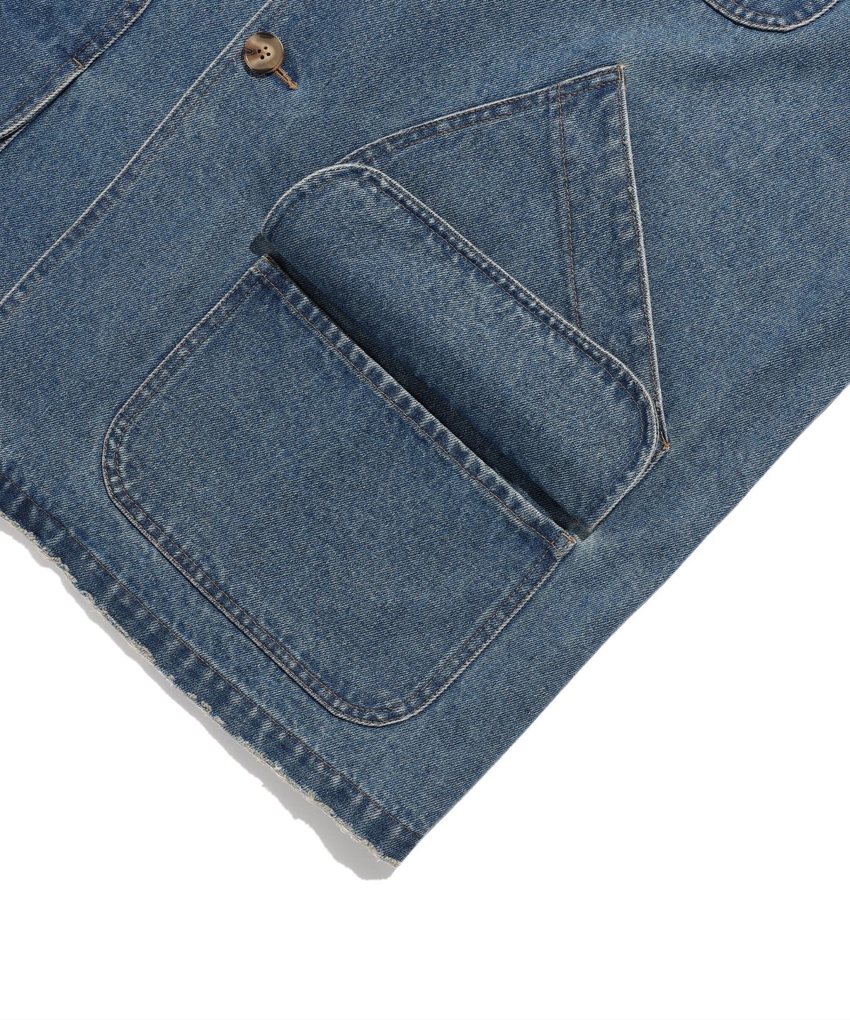 나이스고스트클럽(NICEGHOSTCLUB) DENIM WORK CAR COAT_BLUE(NG2FSUC800A)