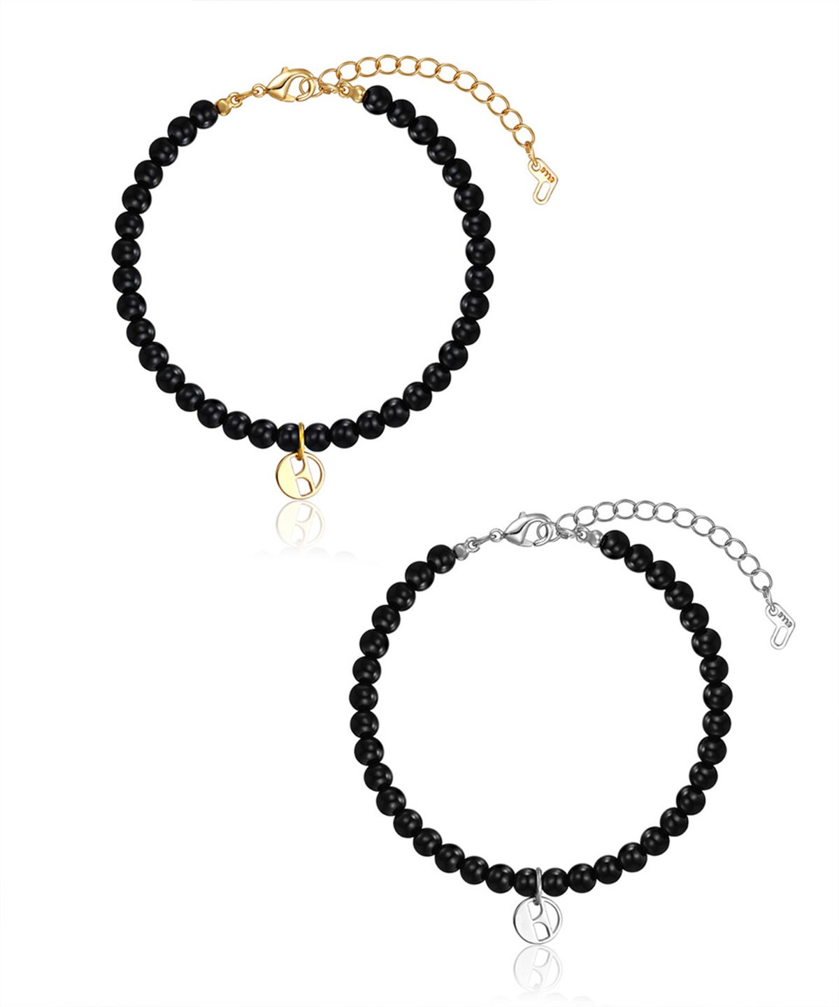 엘르주얼리(ELLEJEWELRY) 시그니처 천연 오닉스 스톤 팔찌 ELBRBB099