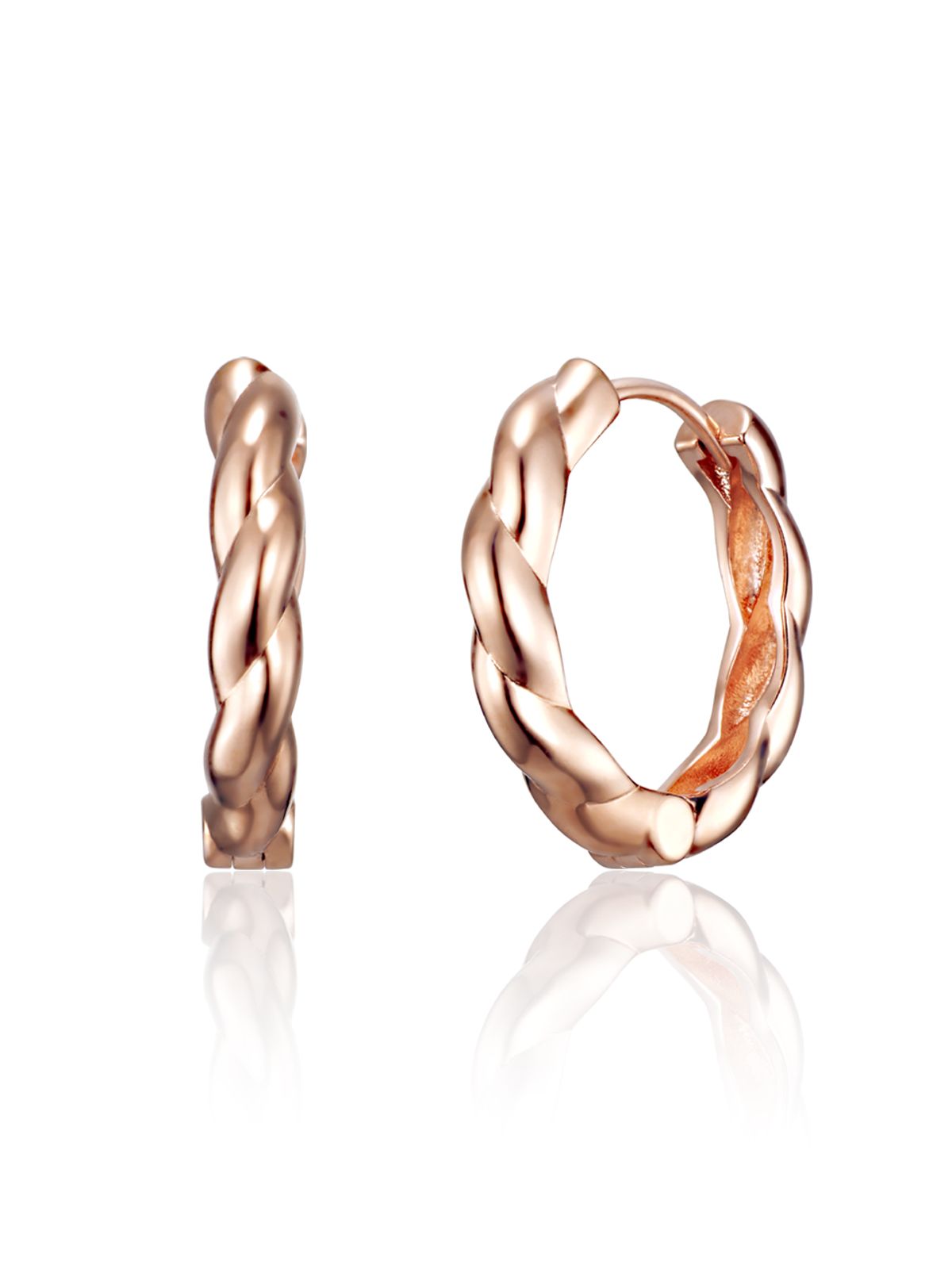엘르주얼리(ELLEJEWELRY) 14K GF 꼬임 라운드 원터치 귀걸이 ELGPEE557