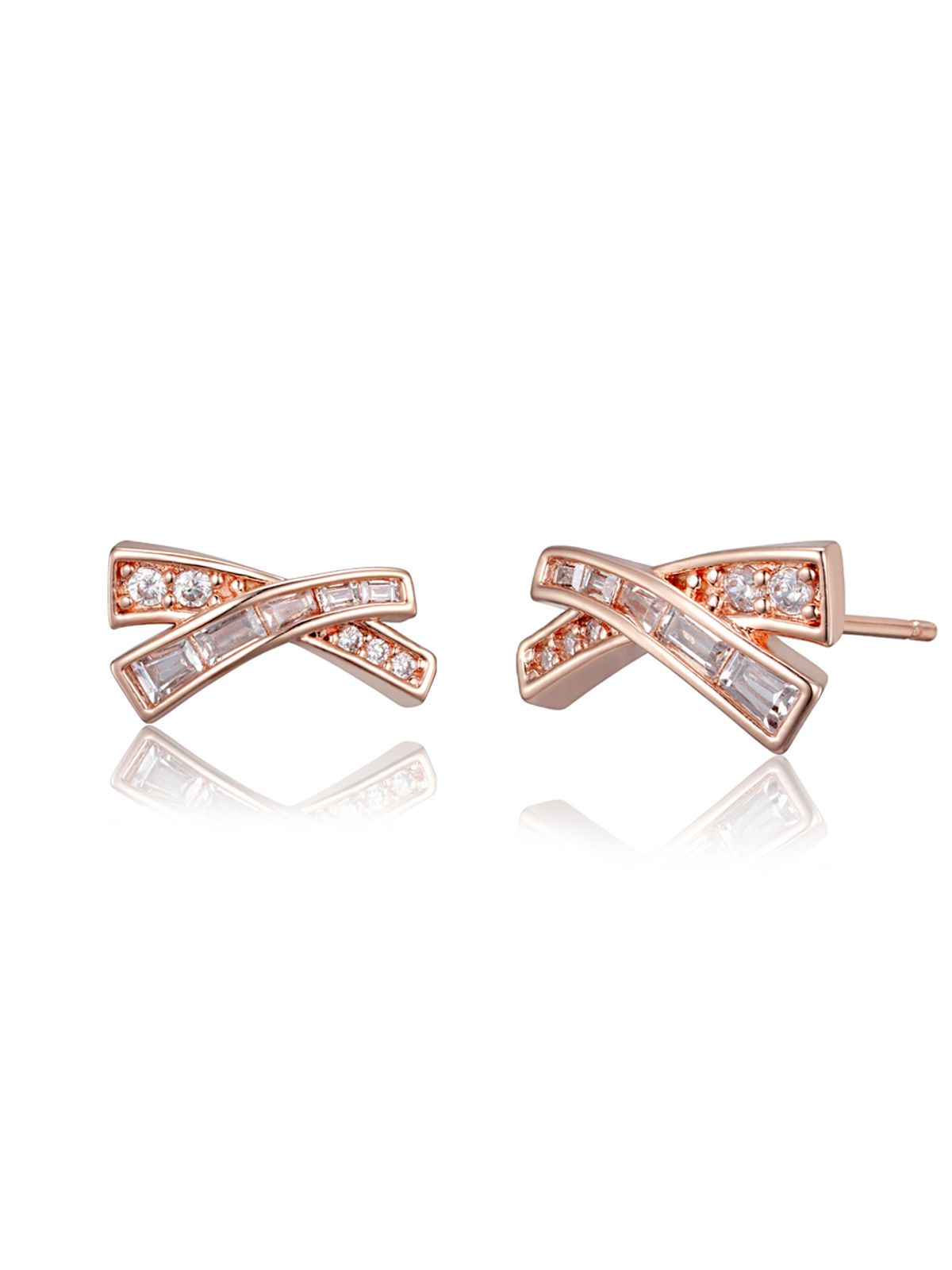 엘르주얼리(ELLEJEWELRY) 14K GF 크로스 큐빅 포인트 귀걸이 ELGPEE568