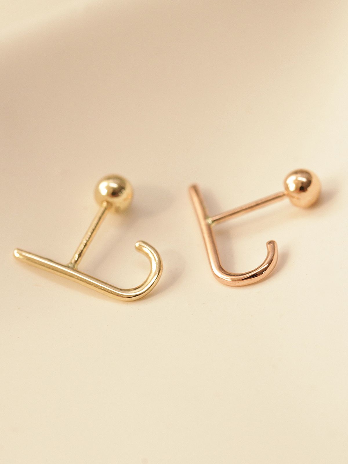 미니멀피어싱(MINIMALPIERCING) 14K 미니멀 스틱 이어커프 피어싱 귀걸이
