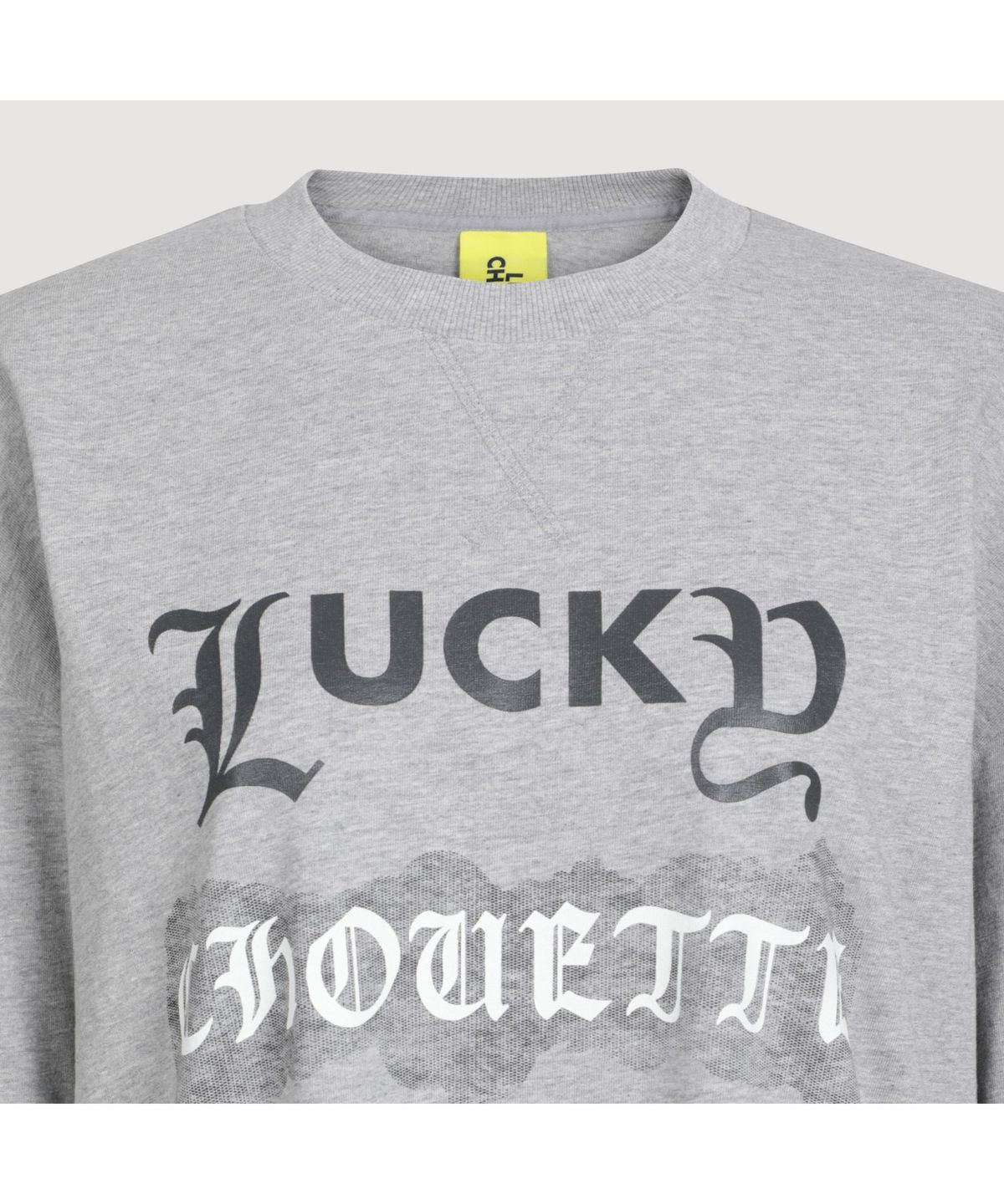 럭키슈에뜨(LUCKY CHOUETTE) Print Point Long Length Long-Sleeved T-Shirt (melange grey) LFTAS25190GYM