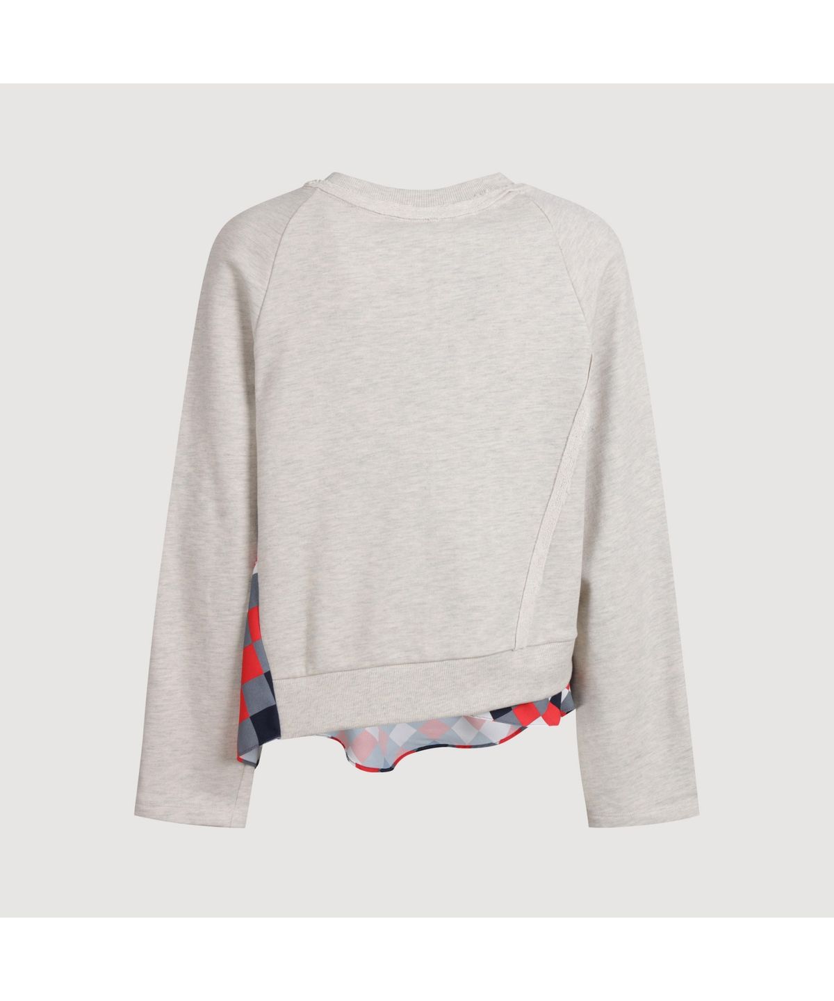 럭키슈에뜨(LUCKY CHOUETTE) Checkered Print Color Sweatshirt (oatmeal) LFTAS25110OTM
