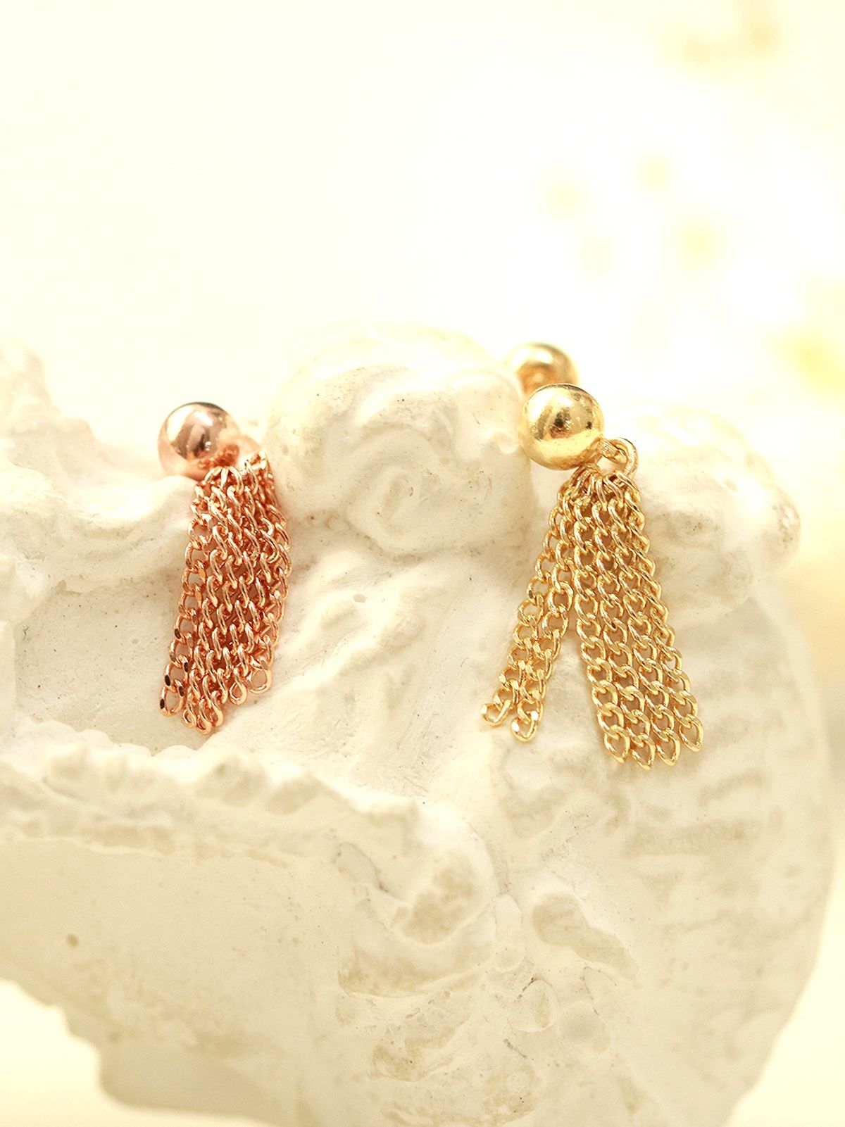 미니멀피어싱(MINIMALPIERCING) 14K 볼 테슬 피어싱 귀걸이