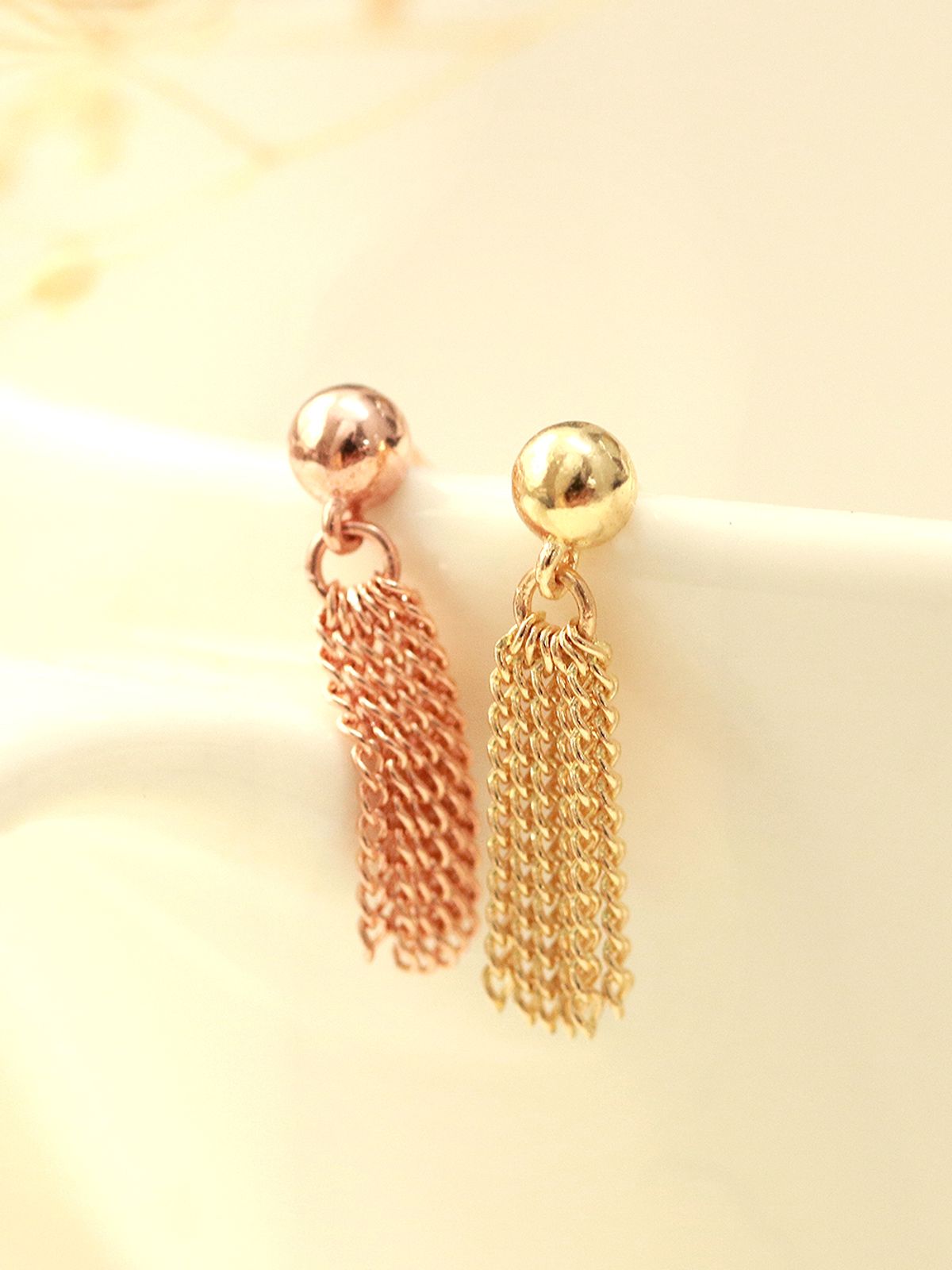미니멀피어싱(MINIMALPIERCING) 14K 볼 테슬 피어싱 귀걸이