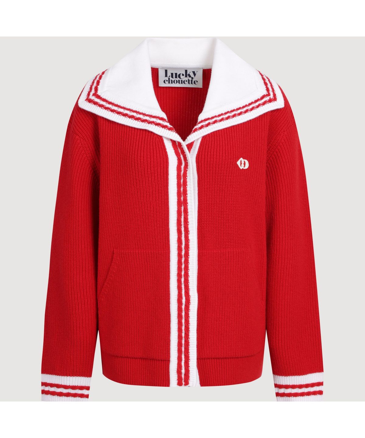 럭키슈에뜨(LUCKY CHOUETTE) Mini Sailor Knit Cardigan (red) LFWCS25130REX