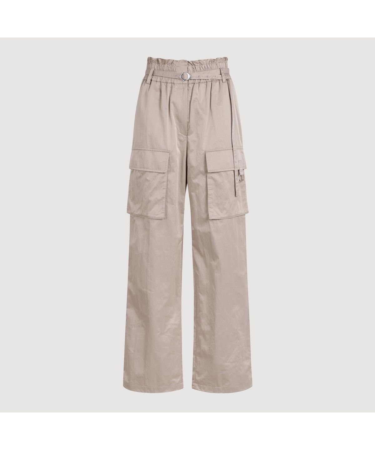 럭키슈에뜨(LUCKY CHOUETTE) Out Pocket Jogger Banding Pants (Fabric Belt) (beige) LFPNS25100BEX